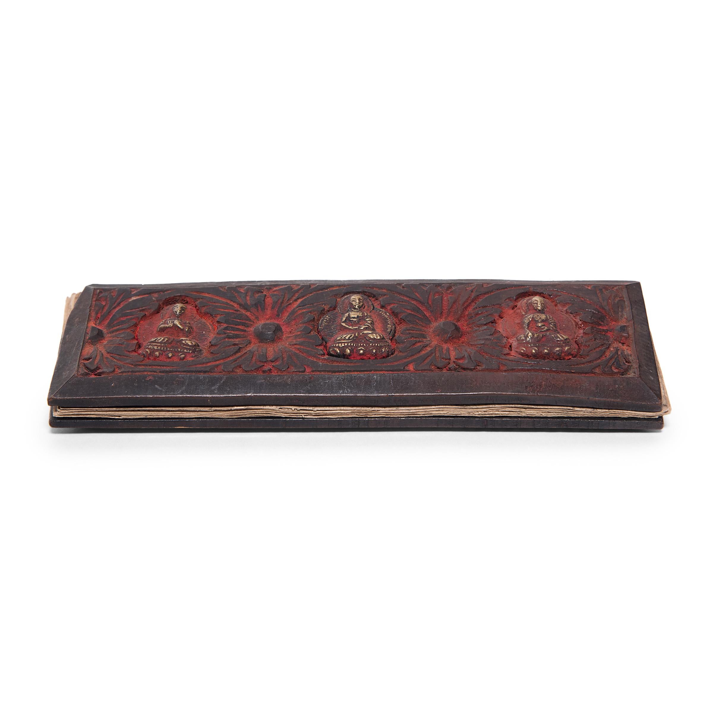 Tibetan Manuscript Book with Painted Cover, c. 1900 3
