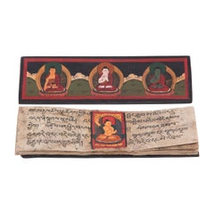 Tibetan Manuscript Book with Painted Cover, c. 1900