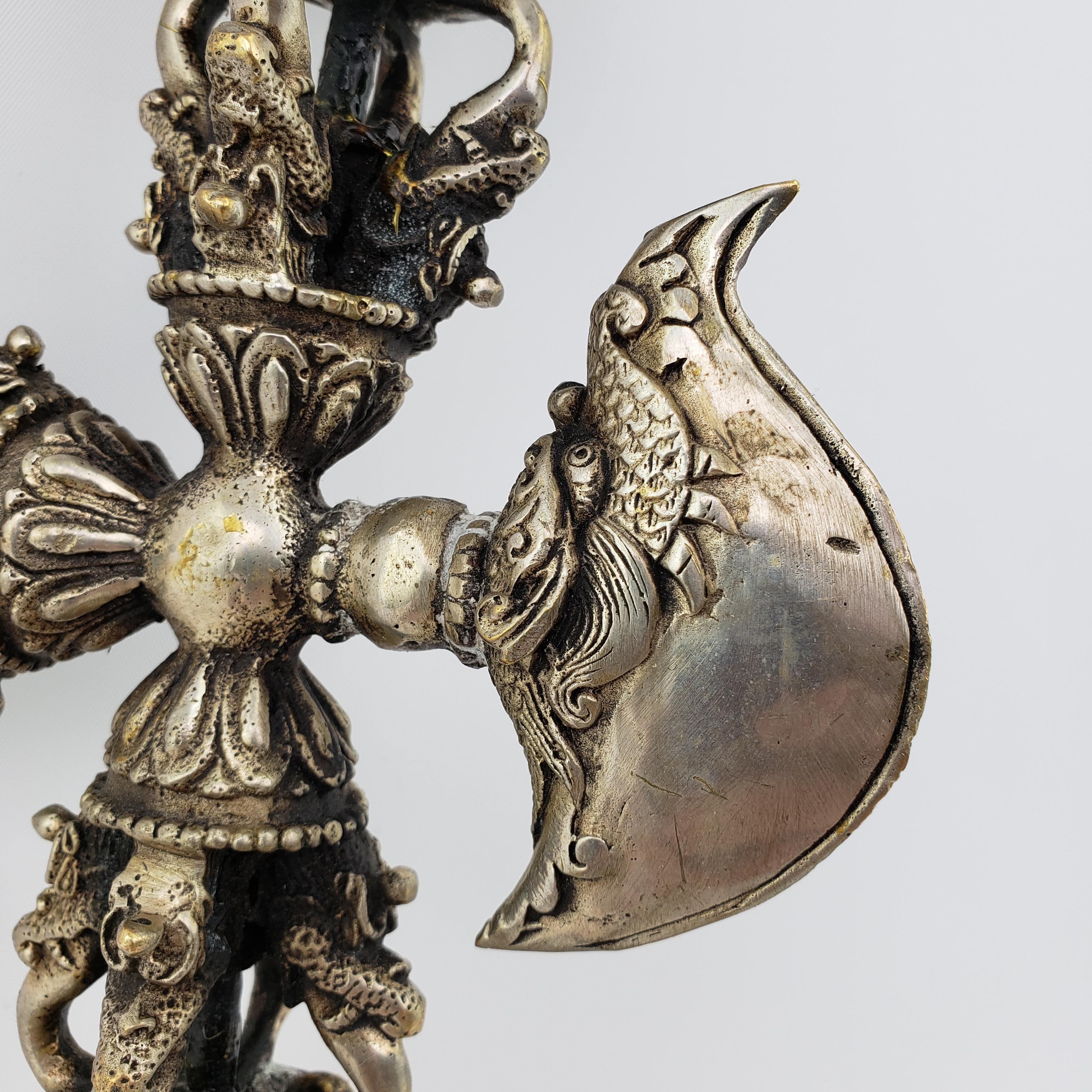 Tibetan Meteorite Iron Ritual Dagger 'Phurba or Kila' 4
