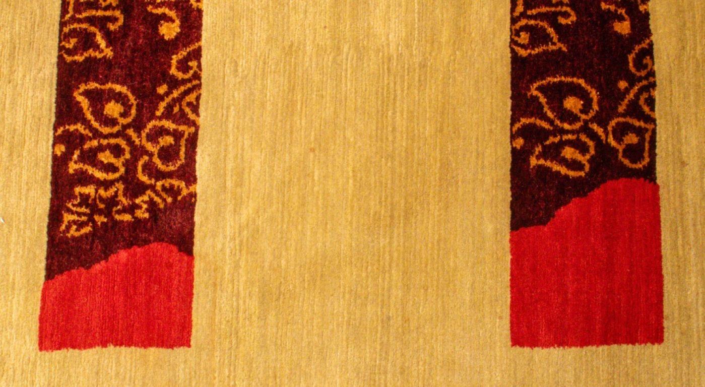 Wool Tibetan Modern Abstract Carpet 14' x 10' For Sale