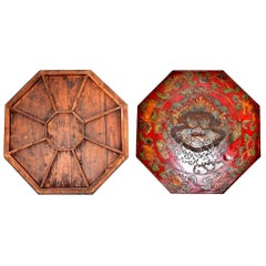Boîte octogonale tibétaine:: plateau Feng Shui Bagua