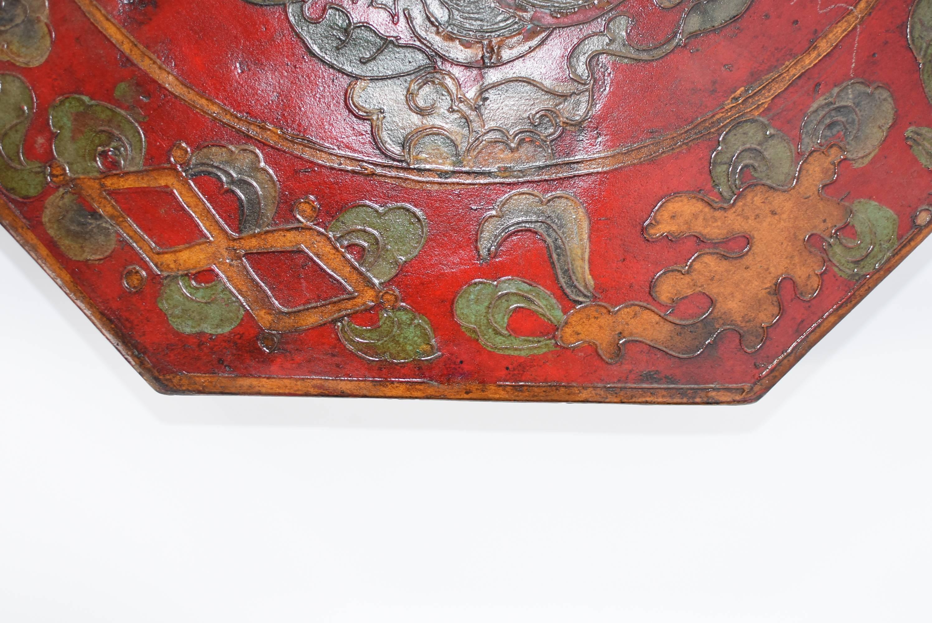 Boîte octogonale tibétaine:: plateau Feng Shui Bagua 11