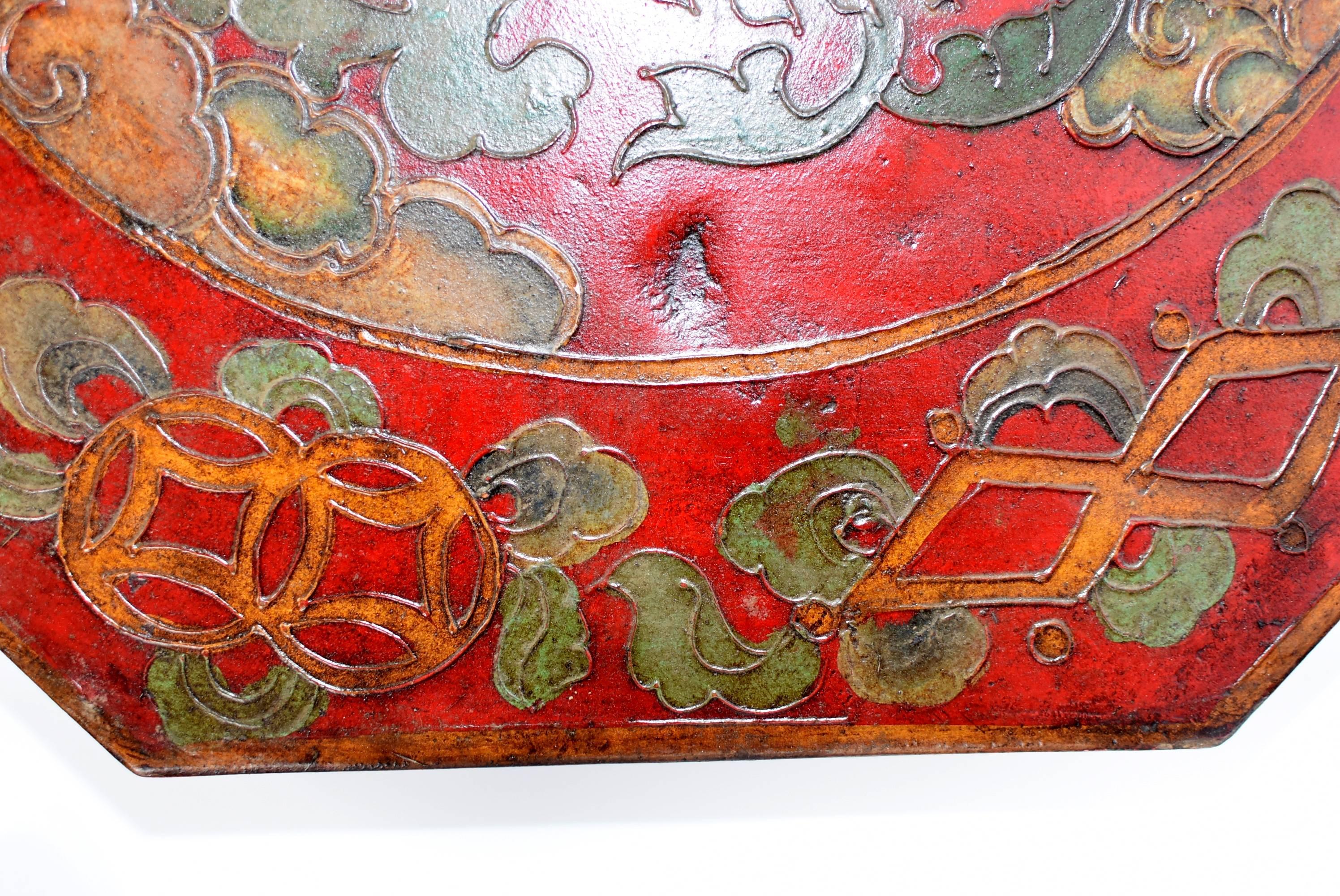 Boîte octogonale tibétaine:: plateau Feng Shui Bagua 13