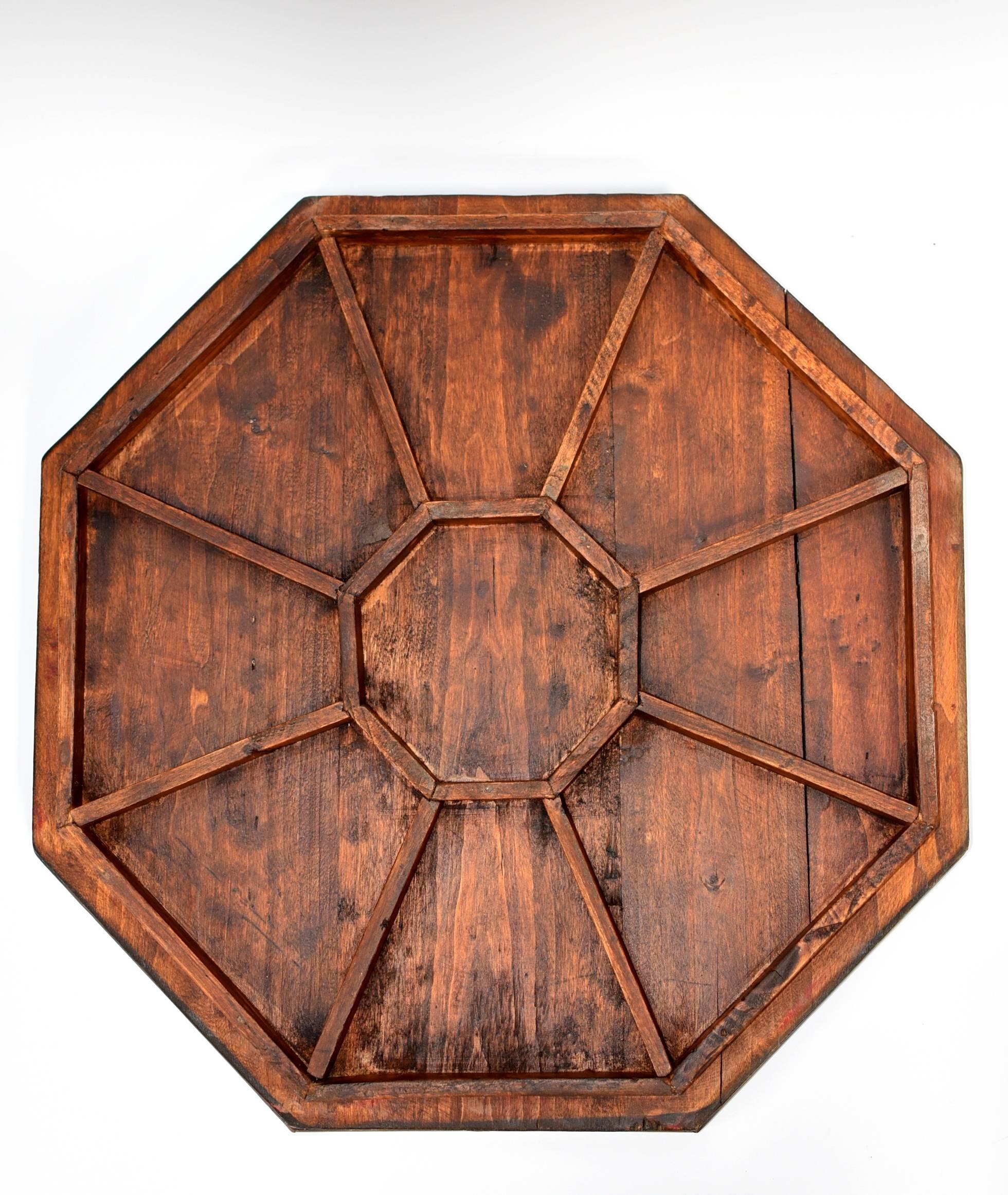 Tibétain Boîte octogonale tibétaine:: plateau Feng Shui Bagua