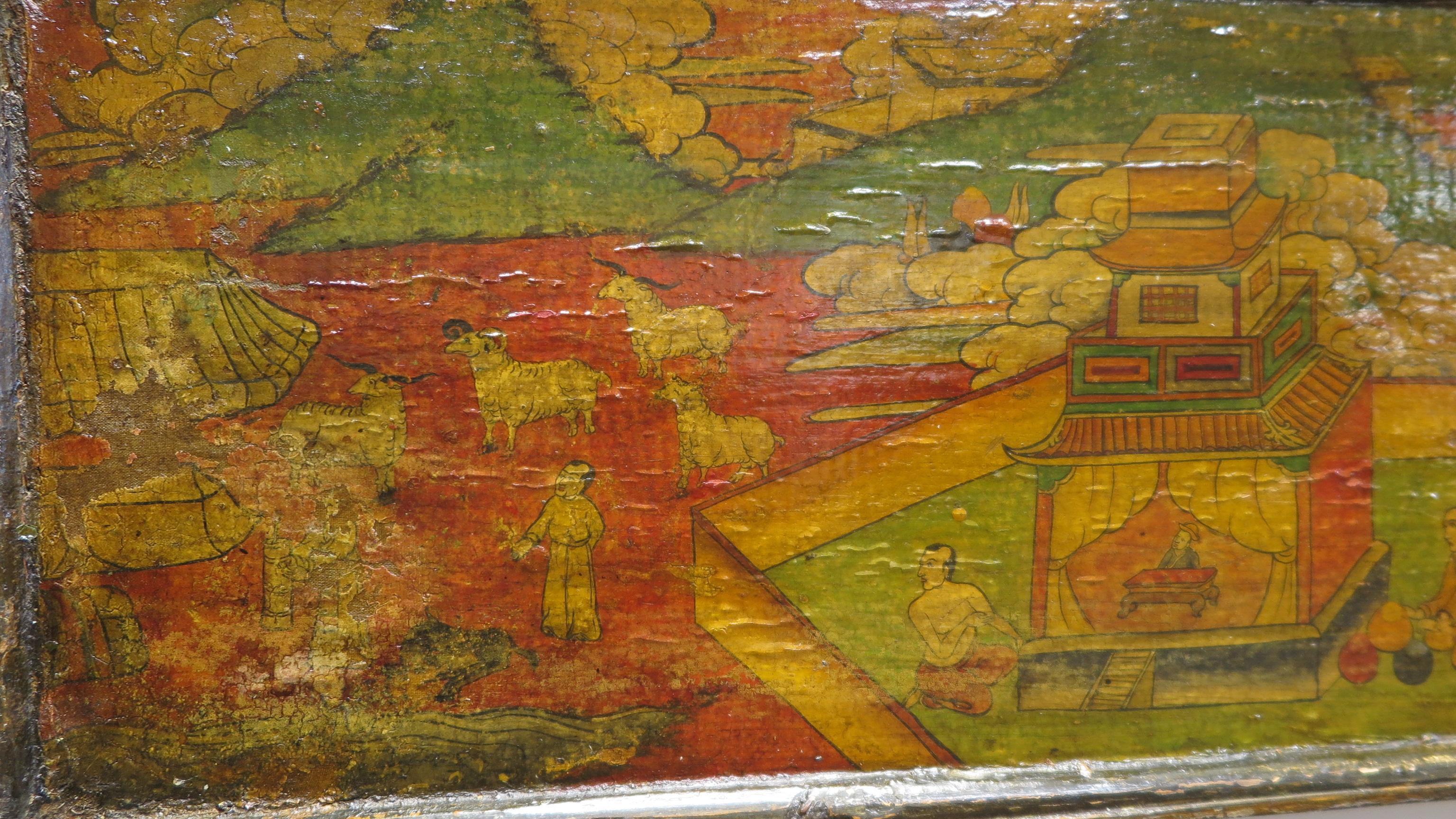 Lacquered Tibetan Painted Board