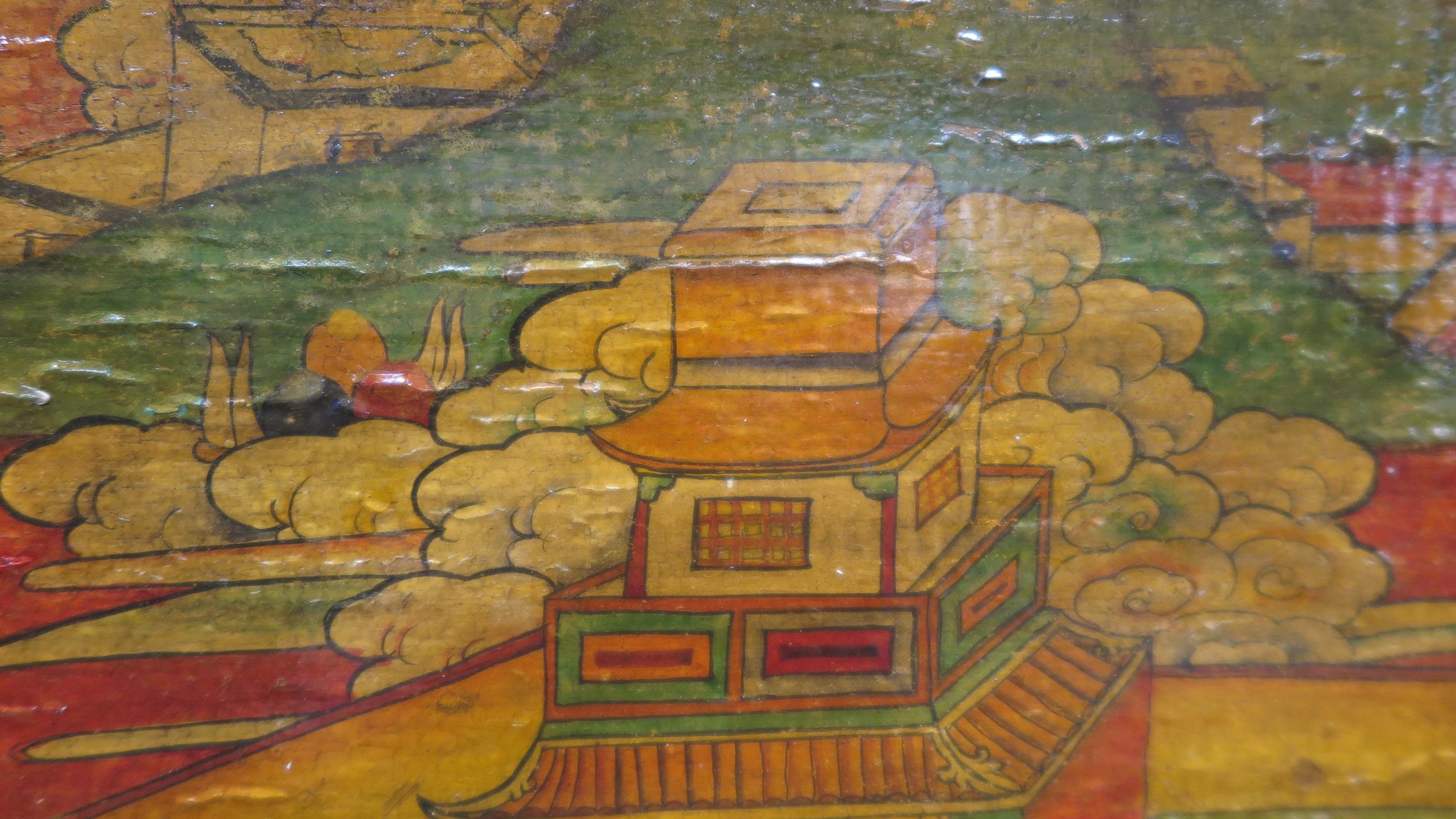 20th Century Tibetan Painted Board