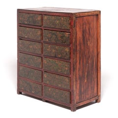 Tibetan Painted Dragon Chest of Drawers, c. 1850