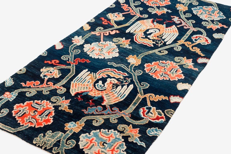 Tibetan Phoenix and Dragon Antique Rug For Sale at 1stDibs antique tibetan rugs, tibetan