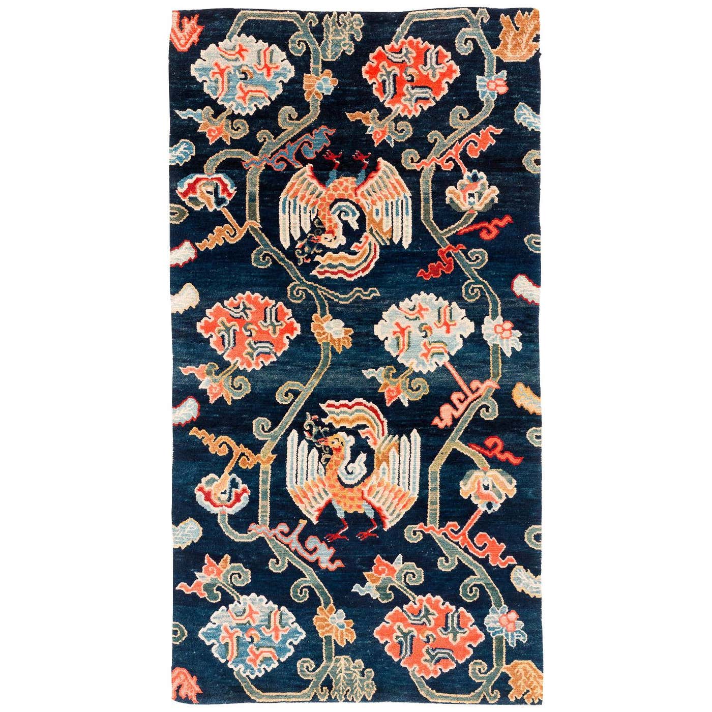 Tibetan Phoenix and Dragon Antique Rug For Sale at 1stDibs | tibetan ...
