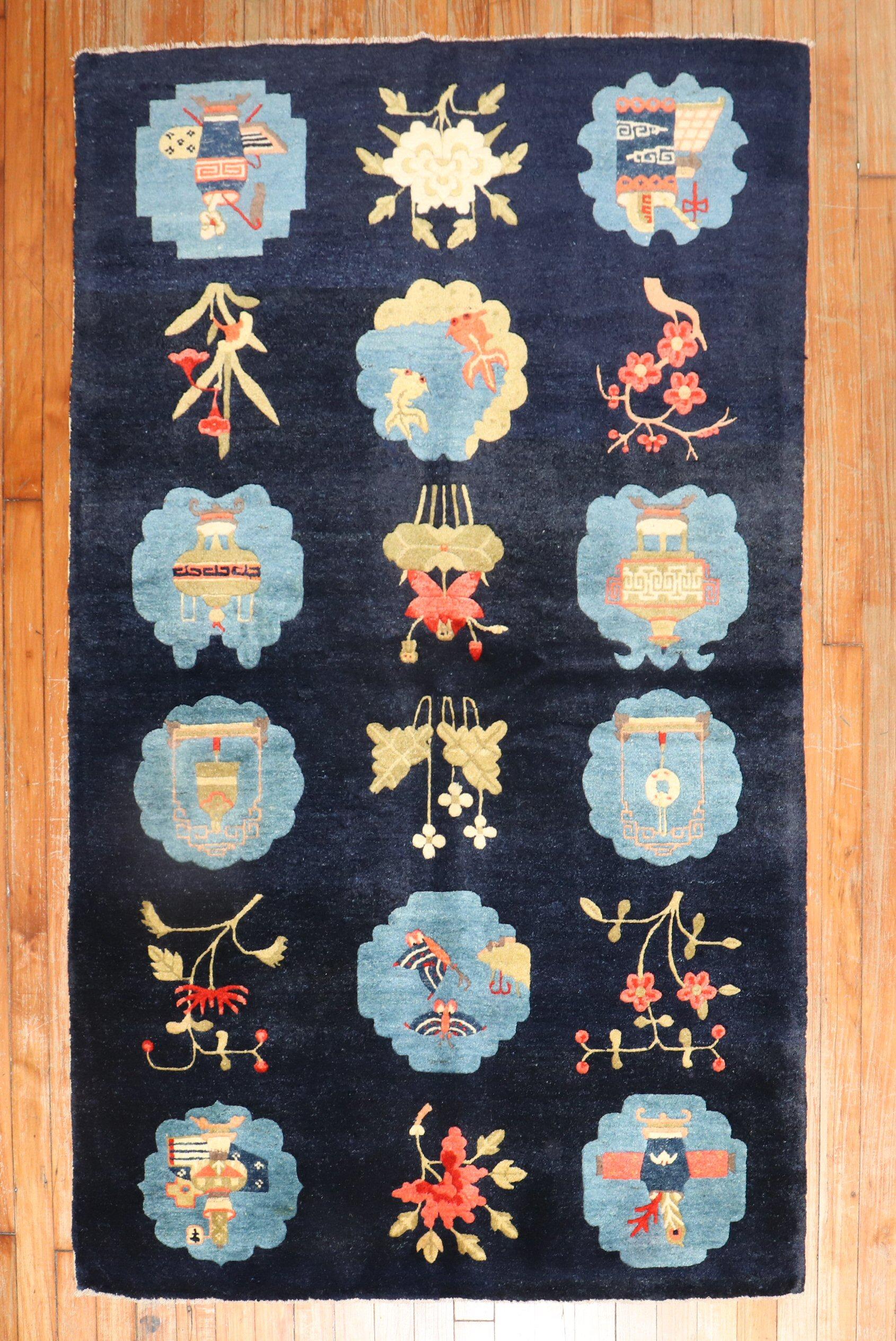 Scatter size Pictorial Motif Tibetan rug from the 2nd quarter of the 20th century.

Measure: 3'5'' x 5'6''.