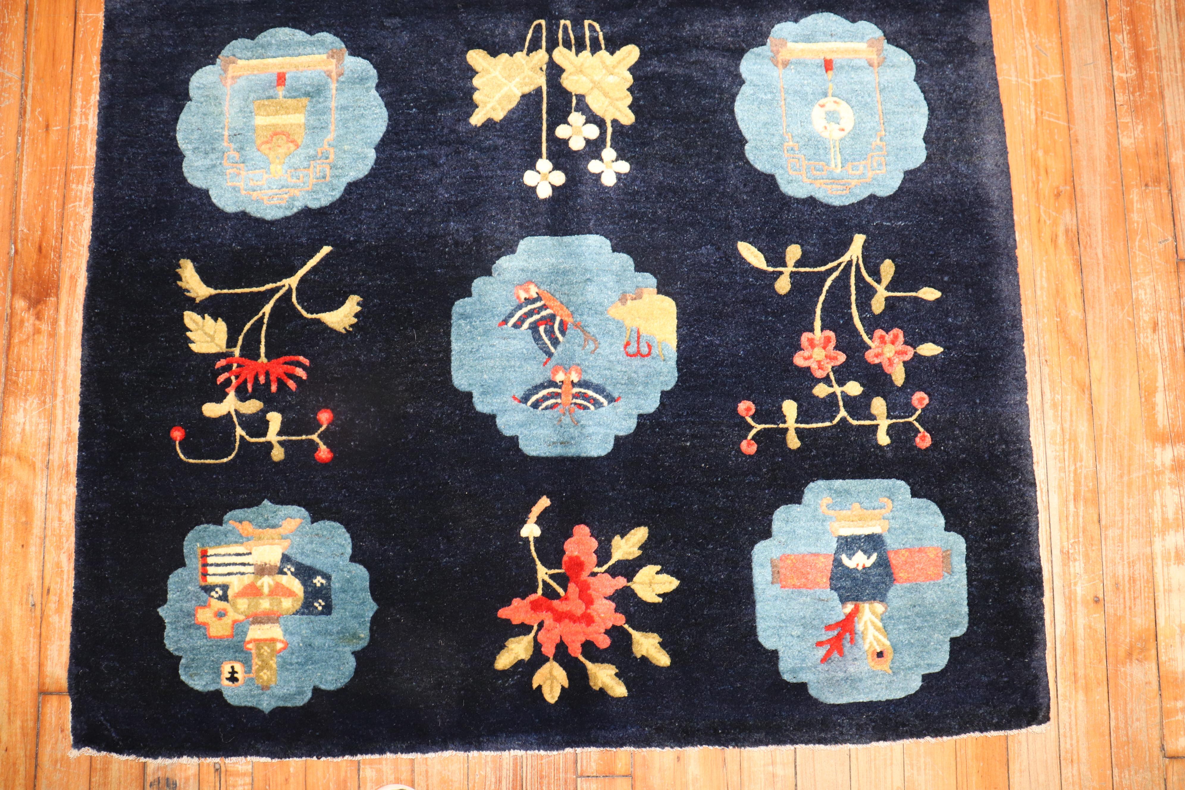 Hand-Woven Tibetan Pictorial Rug For Sale