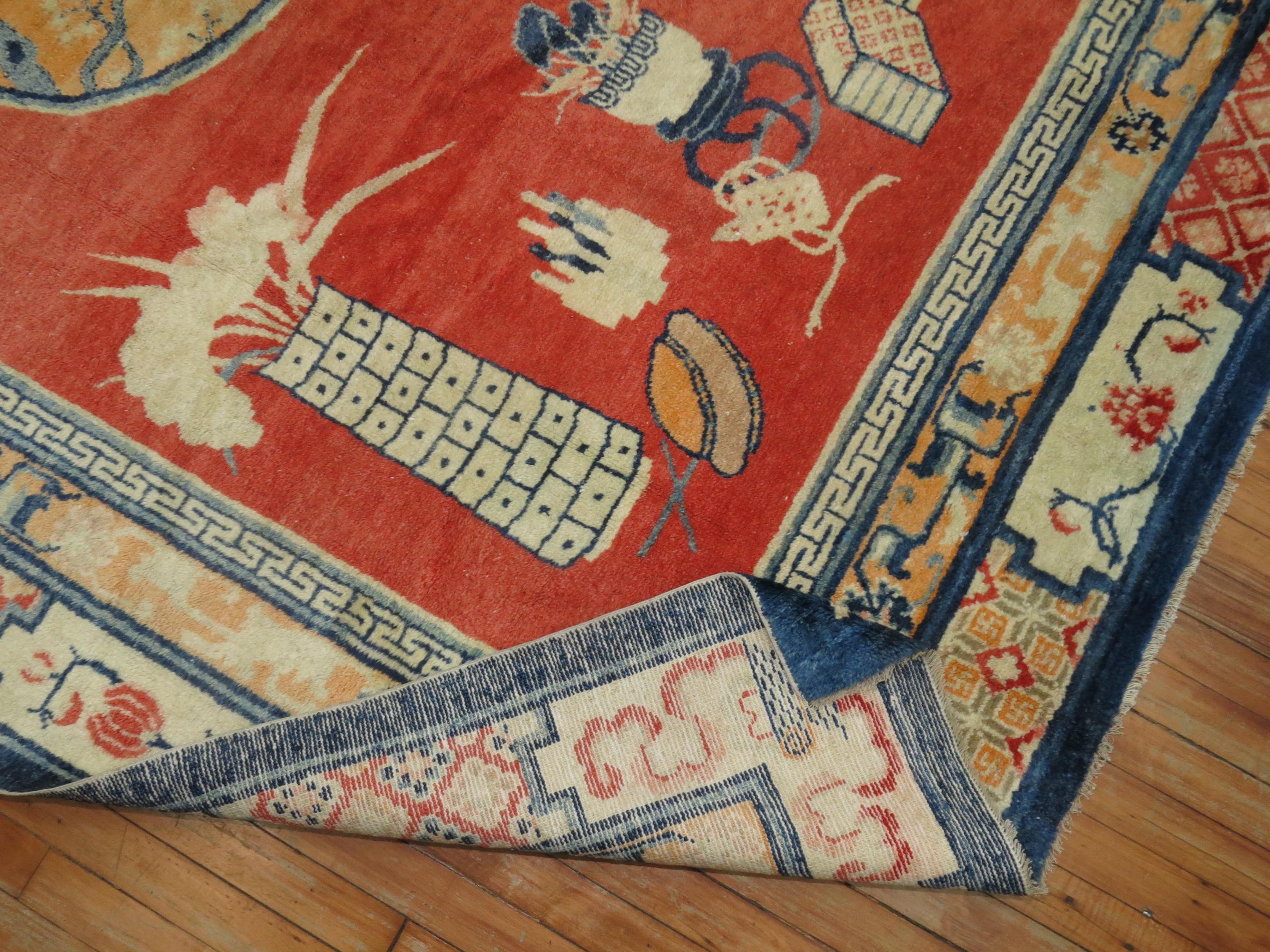 20th Century Tibetan Pictorial Rug For Sale