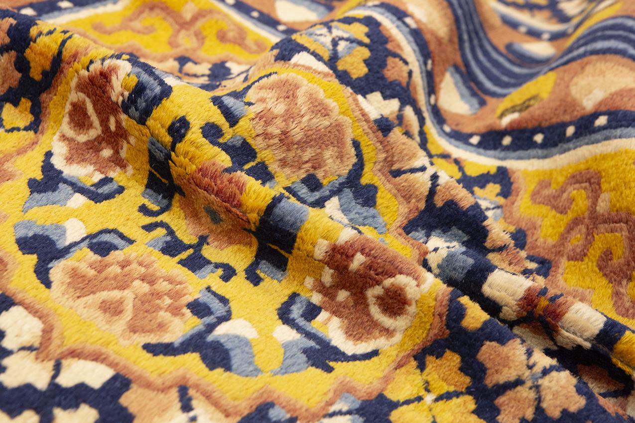 Tibetan Rug Antique Temple Design For Sale 6