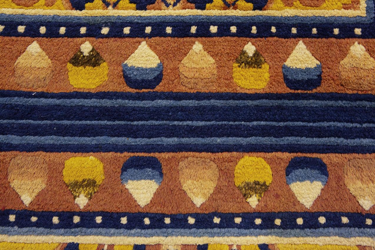19th Century Tibetan Rug Antique Temple Design For Sale