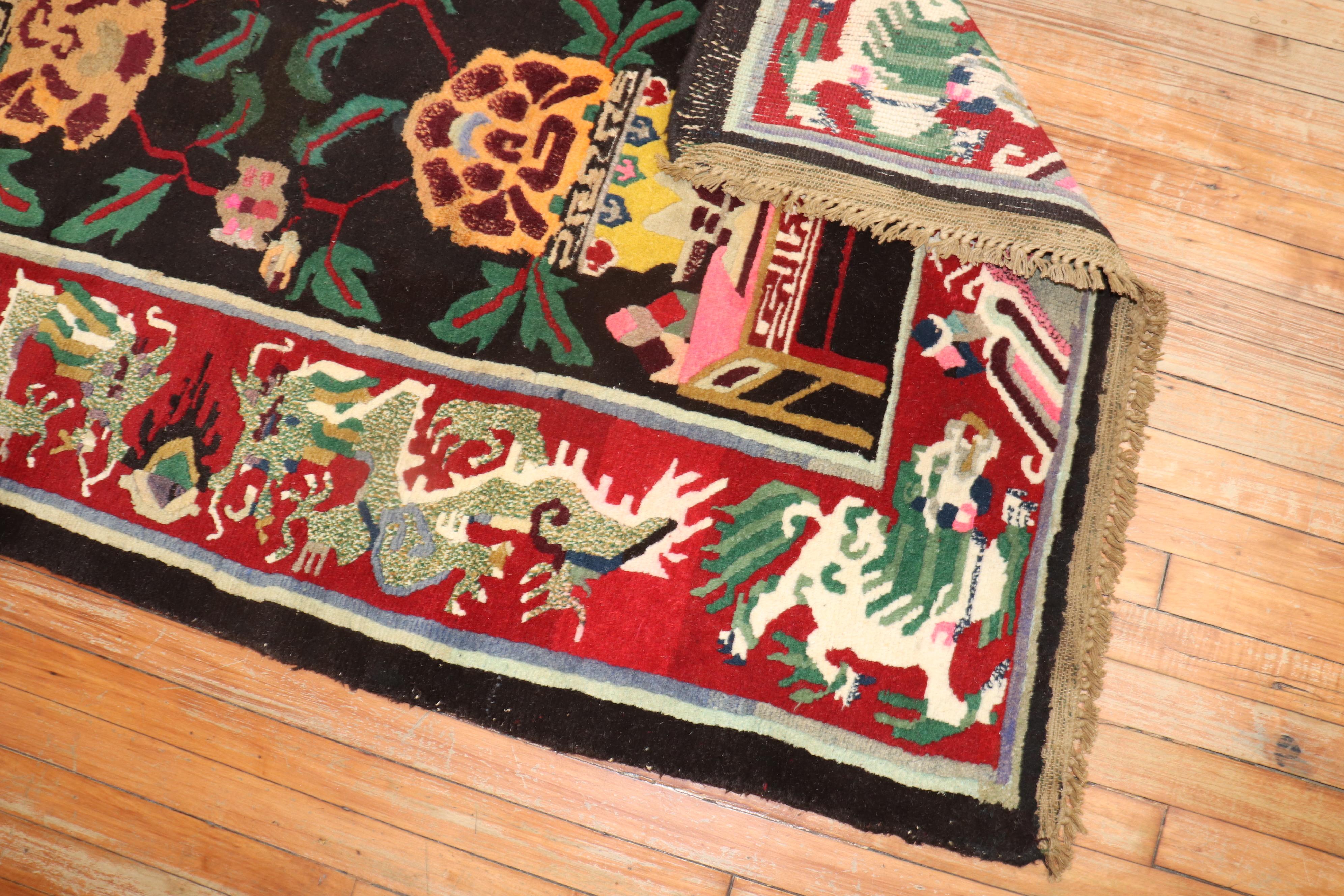 Tibetan Rug In Good Condition For Sale In New York, NY