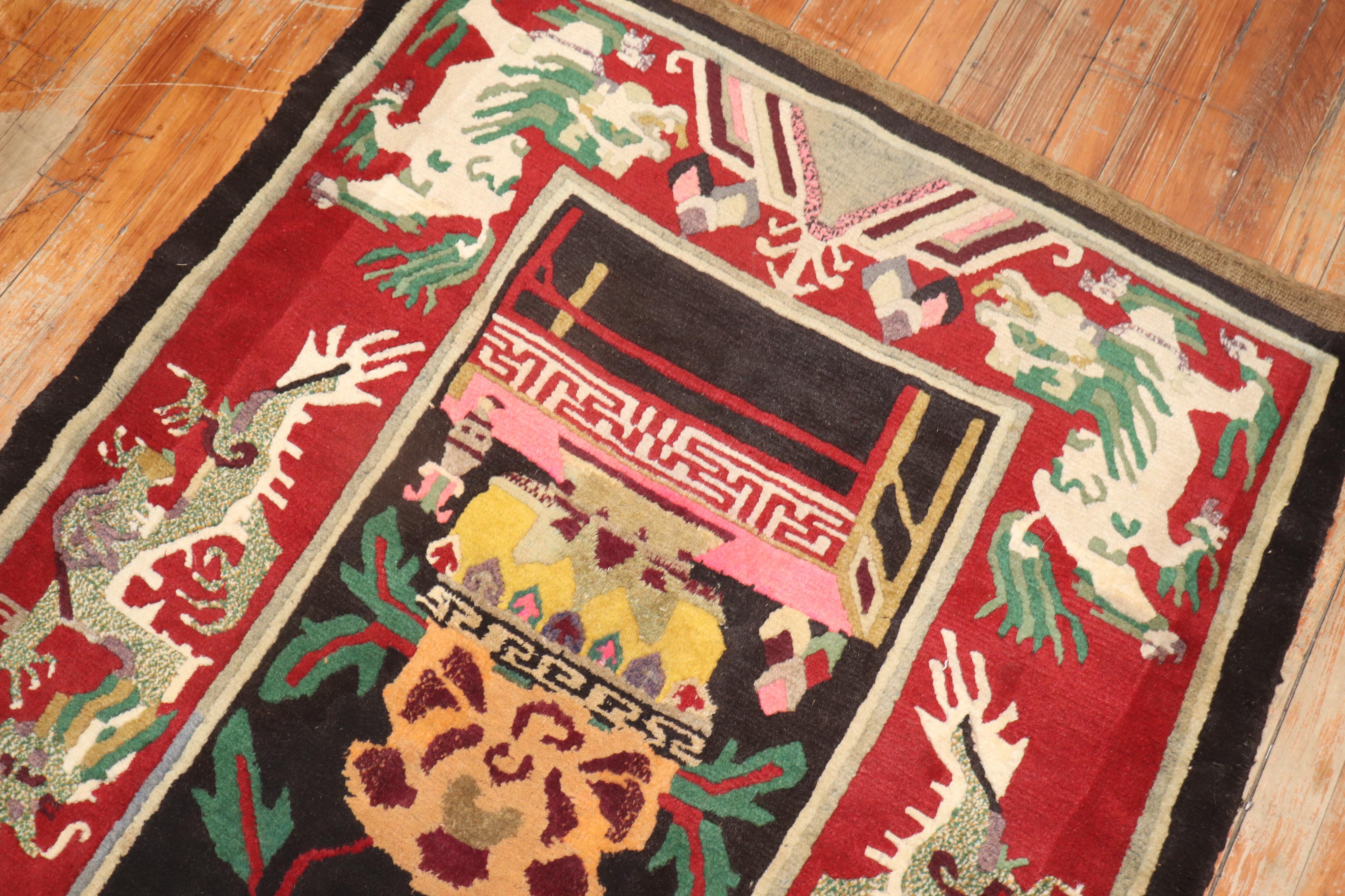 Wool Tibetan Rug For Sale