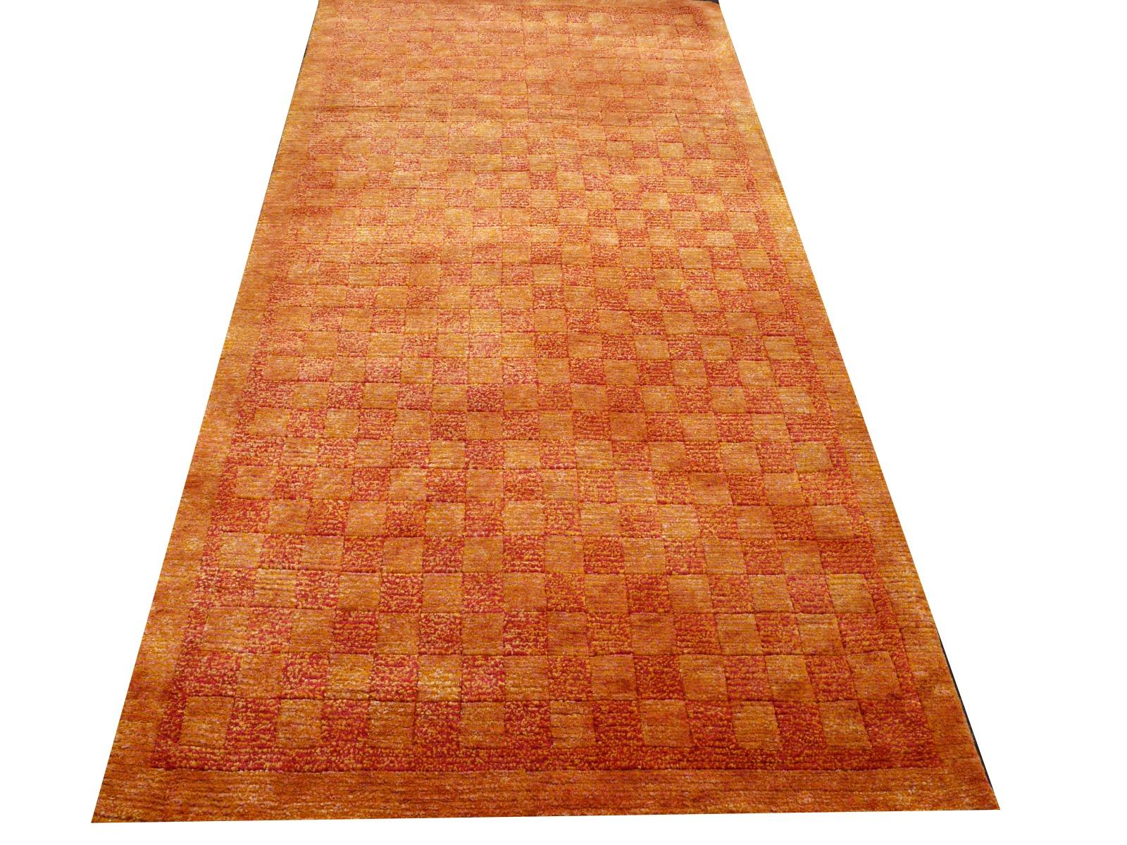 Tibetischer Teppich aus handgeknüpfter Seide und Wolle, Meditationsmatten Kampa Dzong Djoharian Design (Moderne) im Angebot