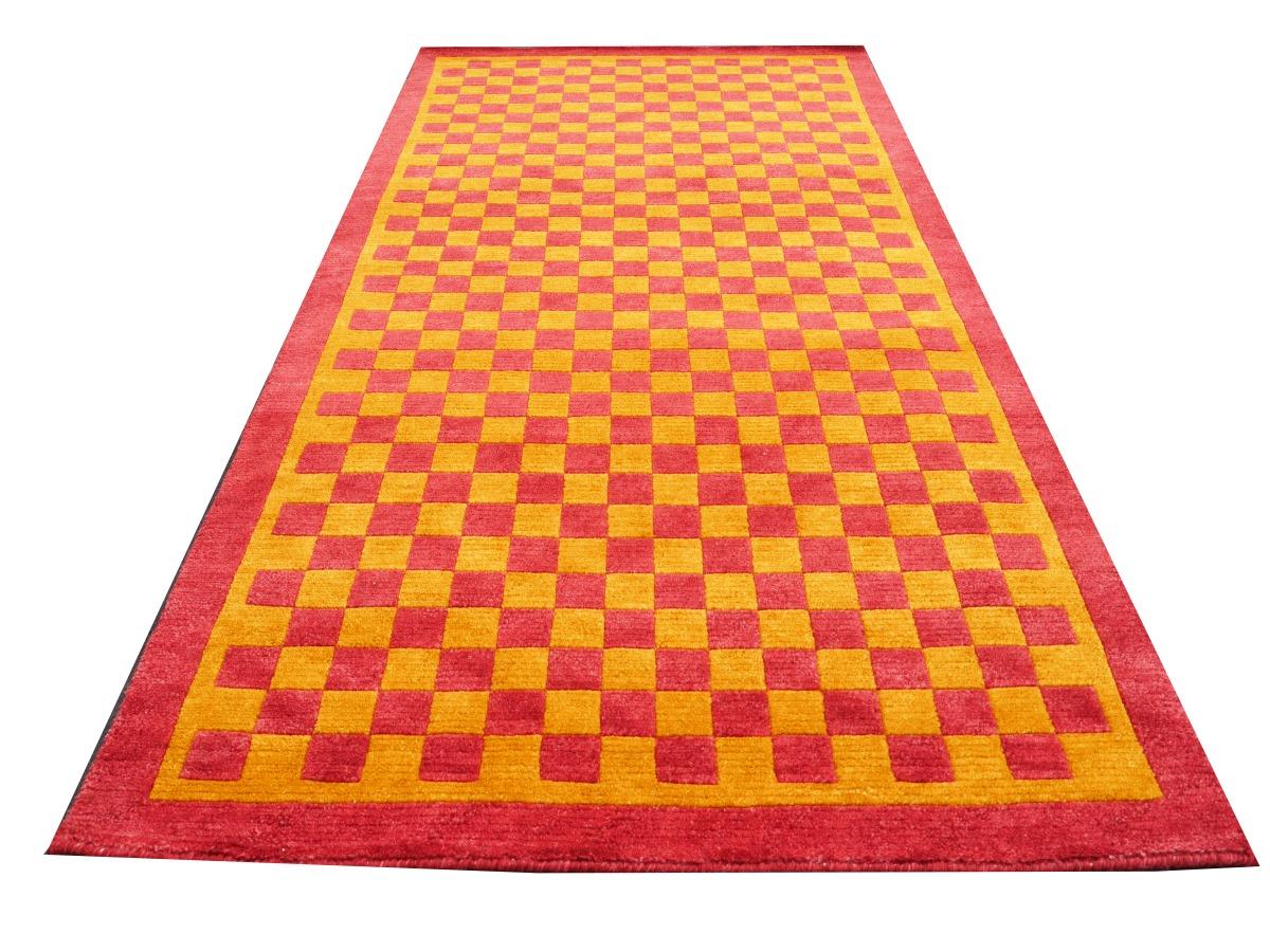 Tibetan Rug Hand Knotted Wool Meditation Carpet Kampa Dzong Checkerboard For Sale 3