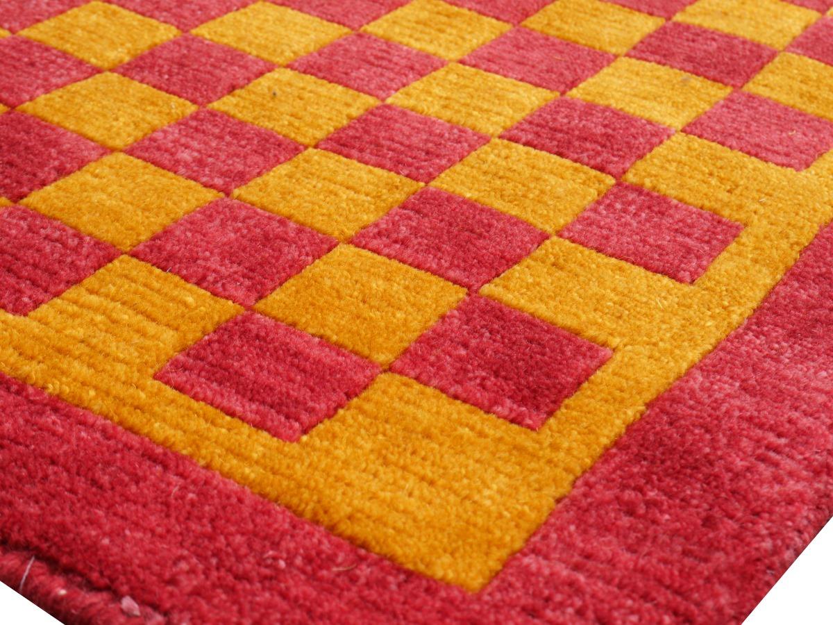 Alfombra Tibetana Anudada a Mano de Lana Alfombra de Meditación Kampa Dzong Tablero de damas en venta 7
