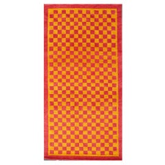 Alfombra Tibetana Anudada a Mano de Lana Alfombra de Meditación Kampa Dzong Tablero de damas