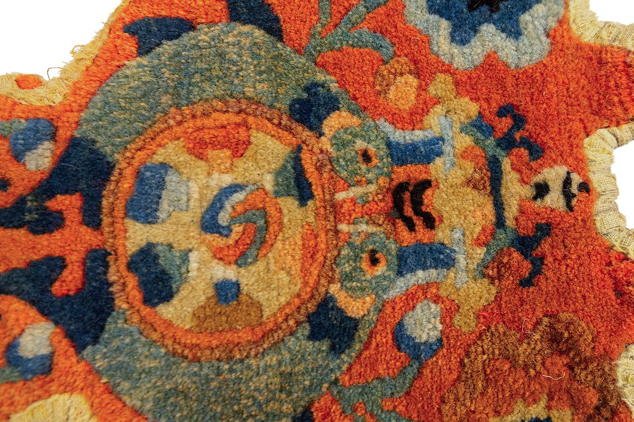 Hand-Knotted Tibetan Rug Takyab, 19th Century For Sale
