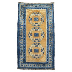 Tibetan Rug Woven with Thick Lustrous Tibetan Wool, 19th Century