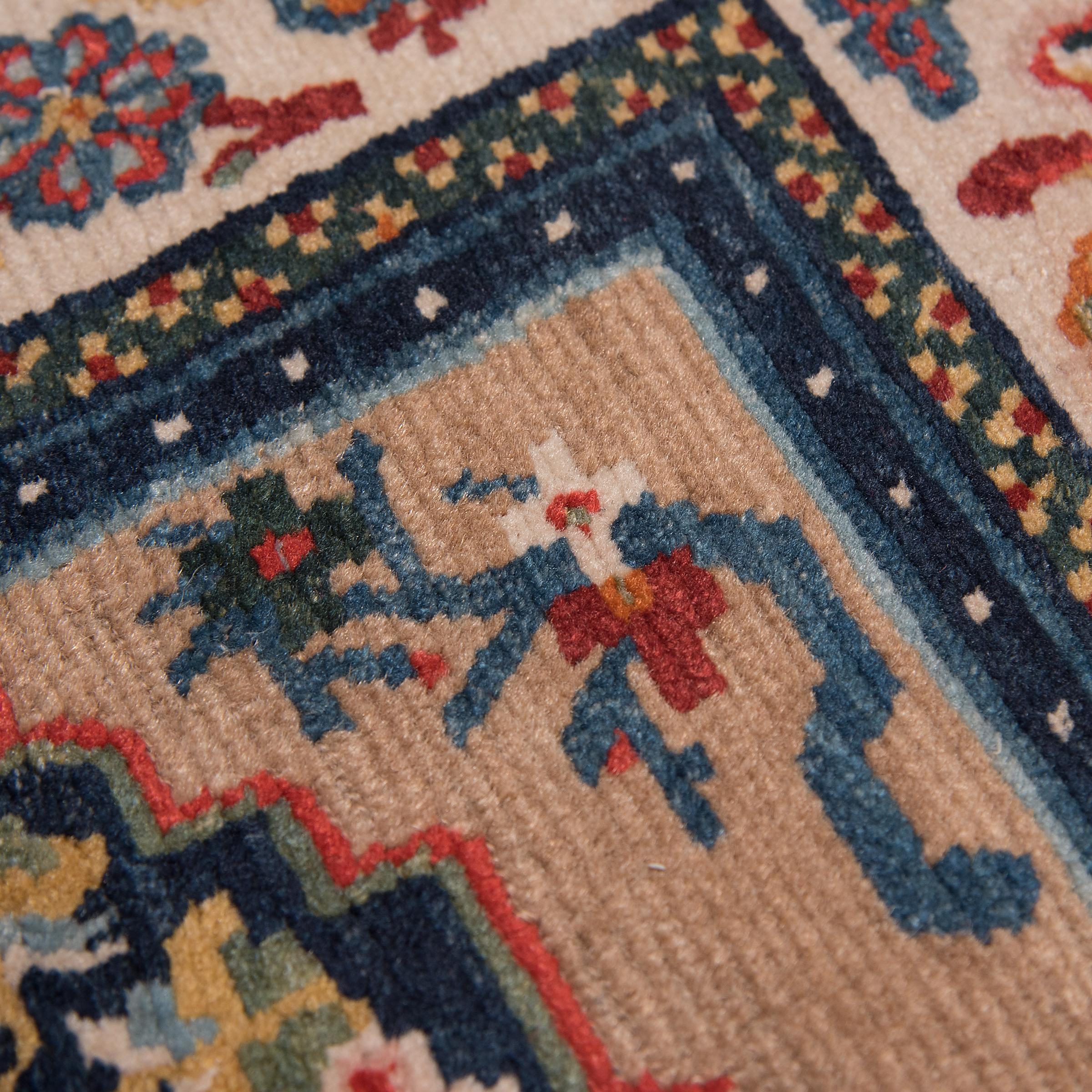 Tibetan Saddle Carpet with Scholars' Objects, c. 1900 In Good Condition For Sale In Chicago, IL
