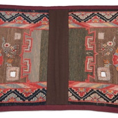 Tibetan Saddle Carpet with Wheel of Life Medallions, c. 1900
