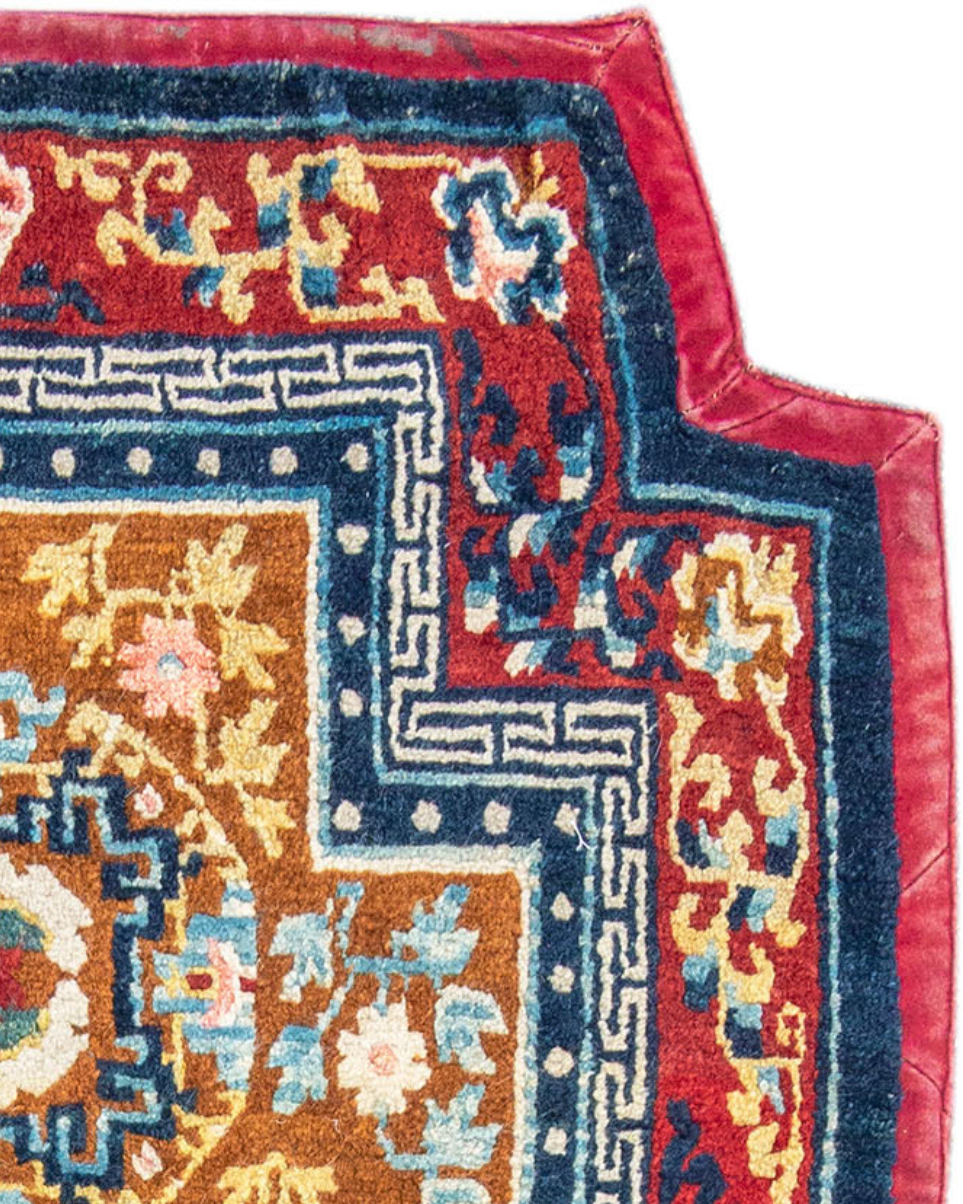 Chinese Tibetan Saddle Rug, Late 19th Century For Sale