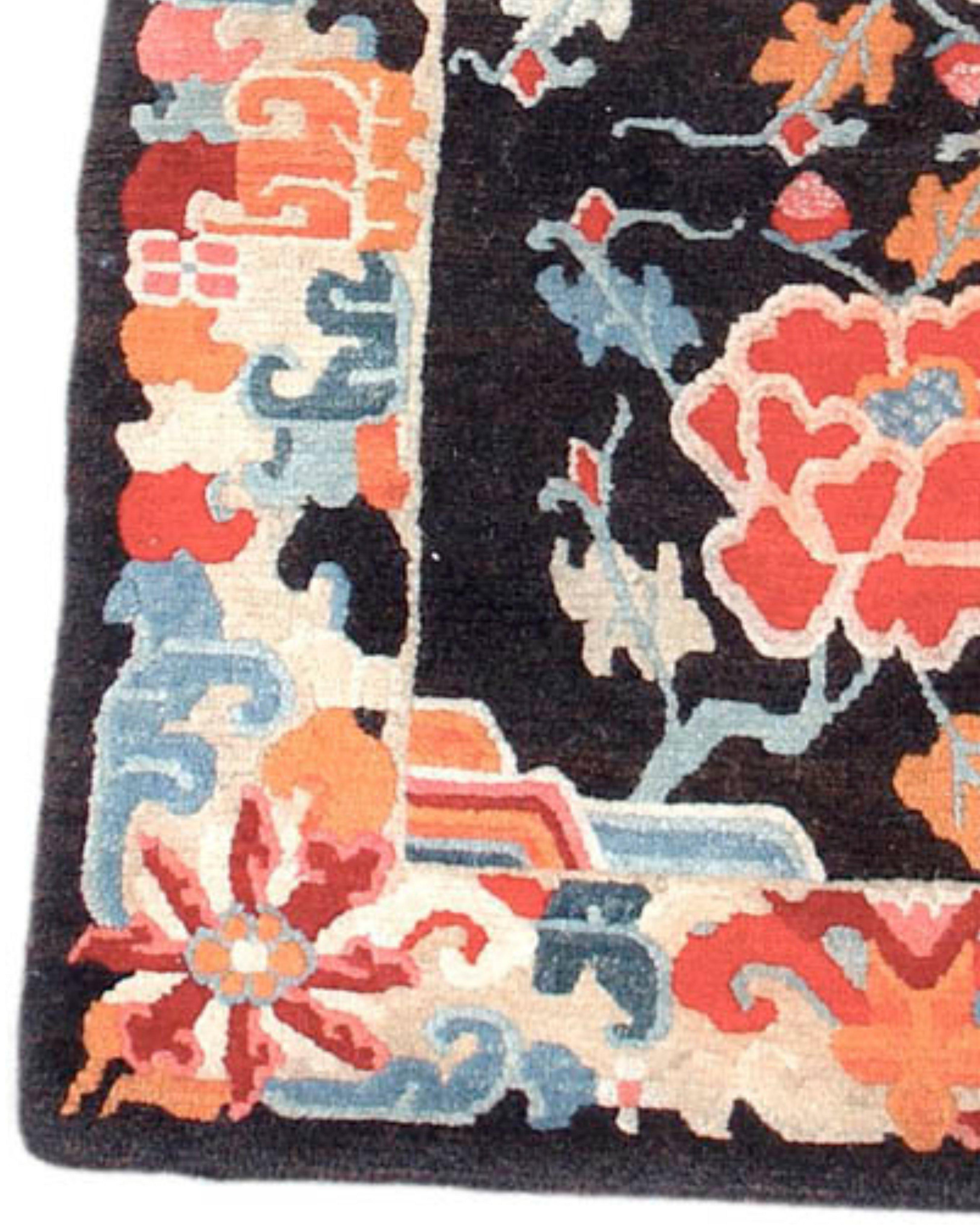 Tibetan Saddle Seat Rug, Early 20th Century In Excellent Condition For Sale In San Francisco, CA