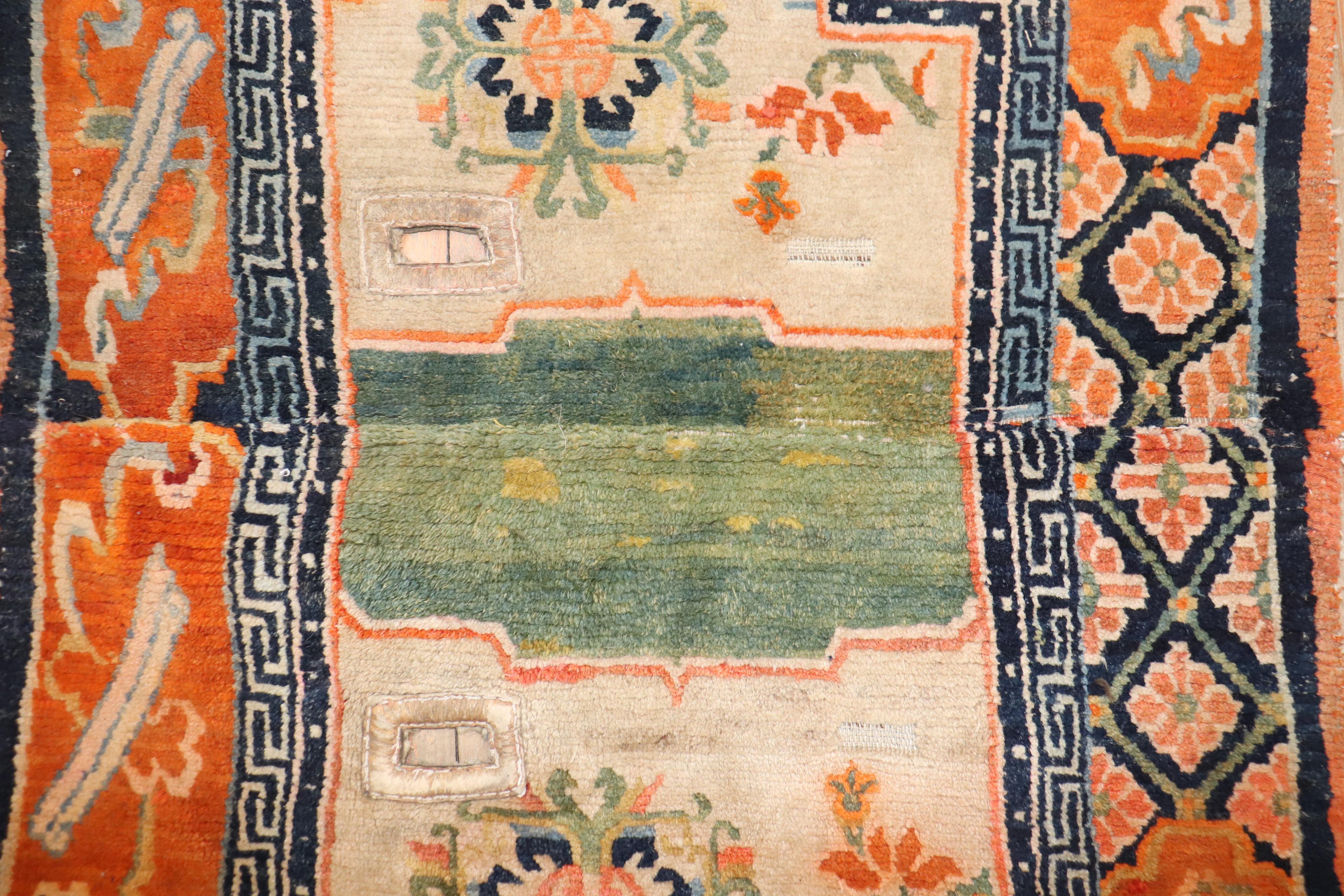 20th Century Tibetan Saddlebag Textile Rug For Sale