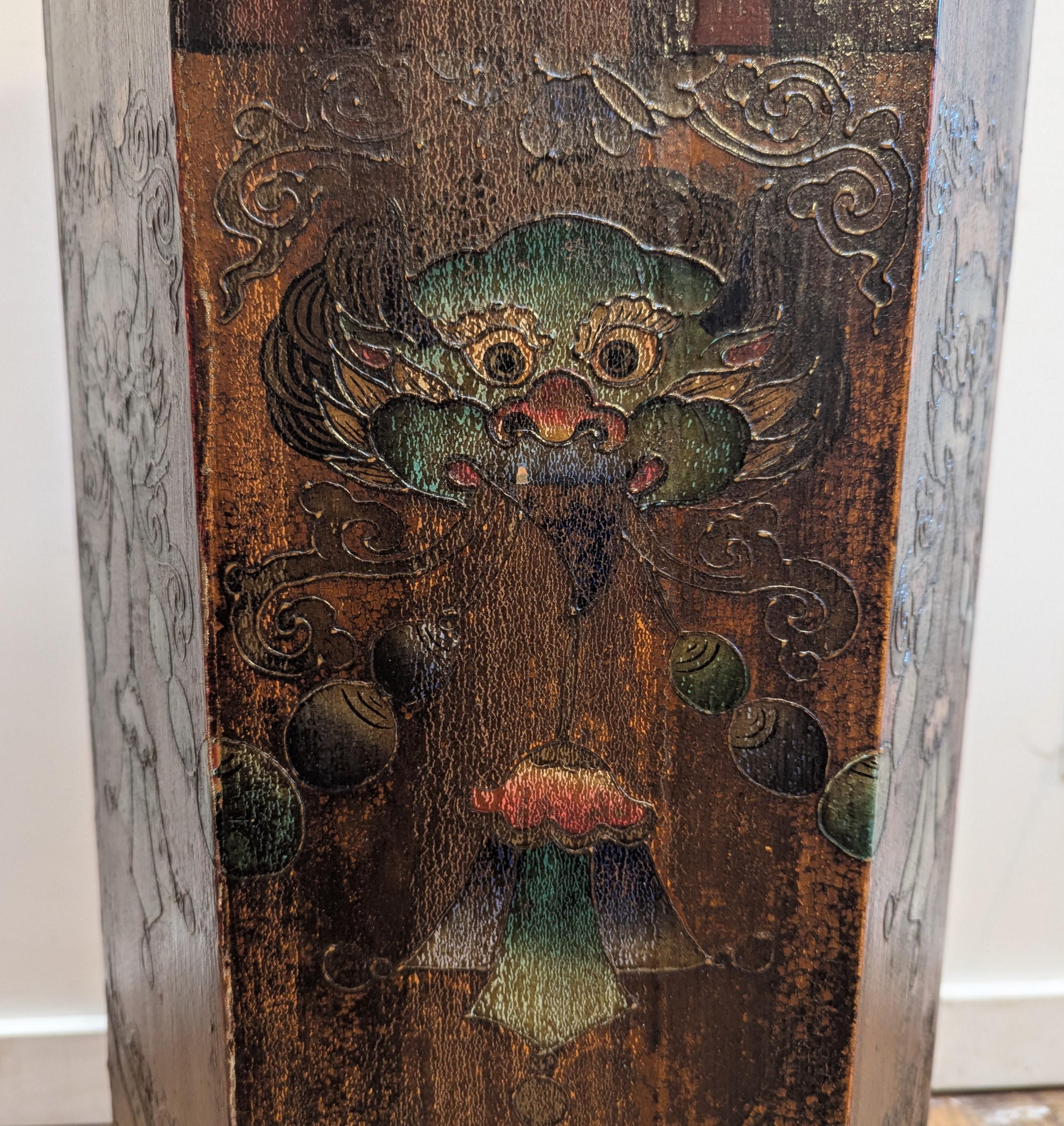 20th Century Tibetan Scroll Box For Sale