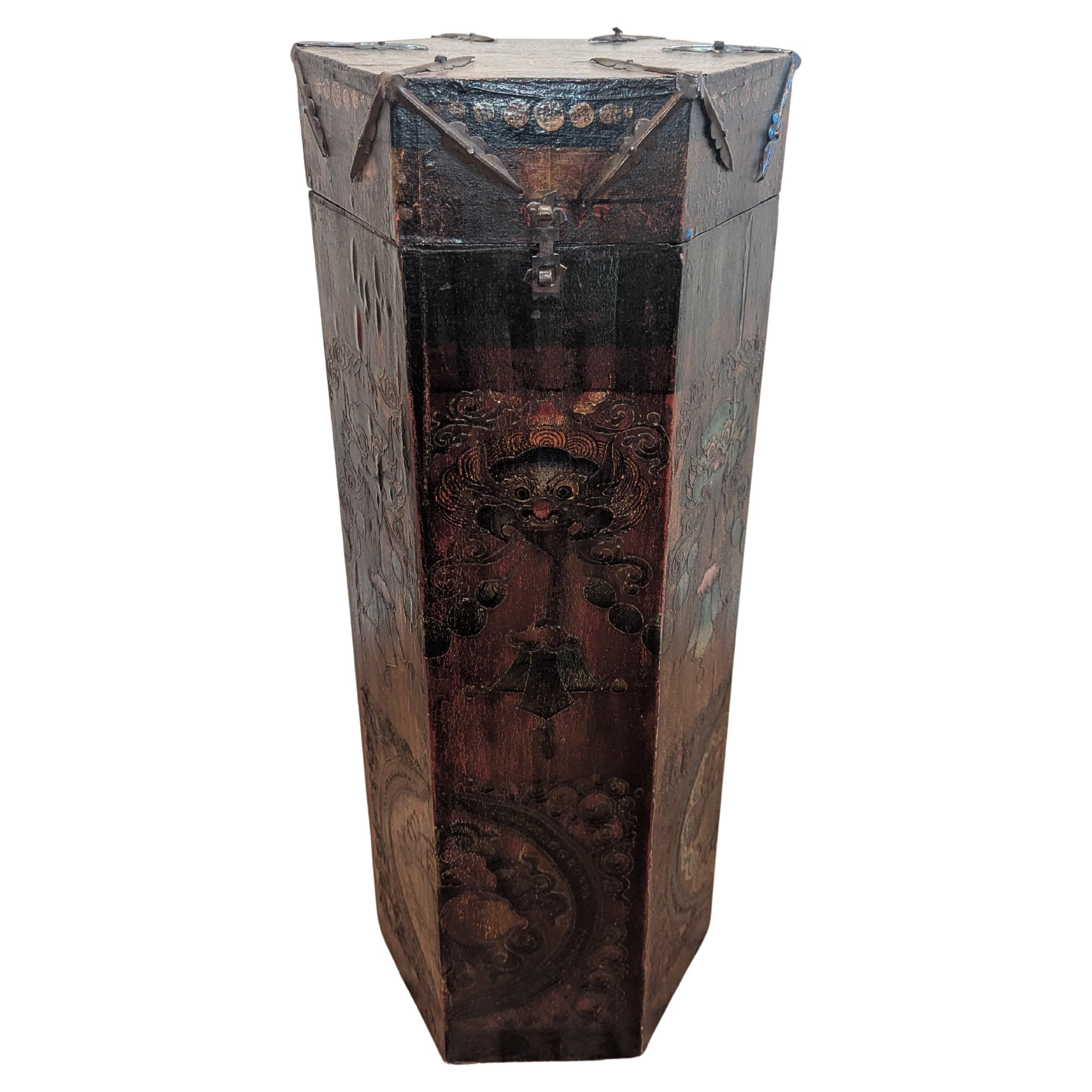 Tibetan Scroll Box For Sale
