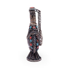 Tibetan Silver Snuff Bottle, circa 1900