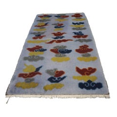 Tibetan Slate-Overdye Wool 3x5 Red, Blue & Yellow Handmade Area Rug