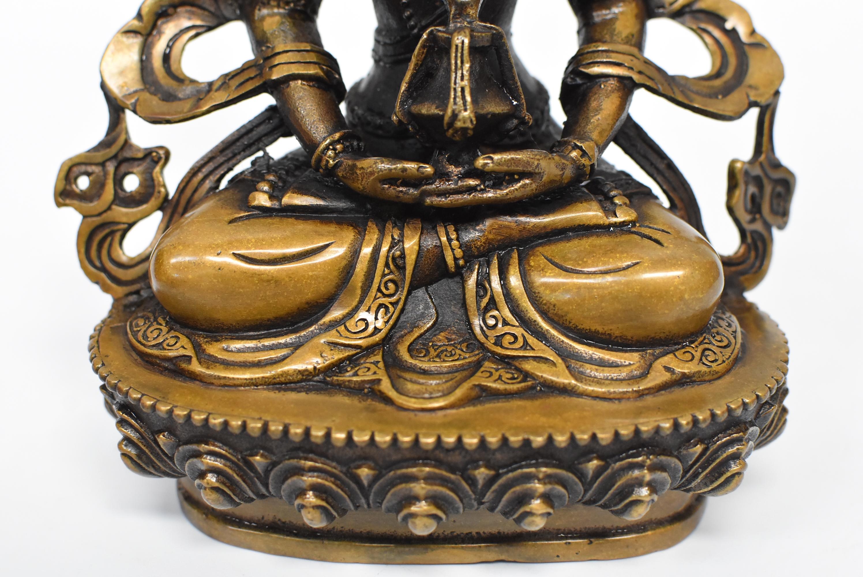 Bouddha tibétain Amitayus tibétain en vente 5
