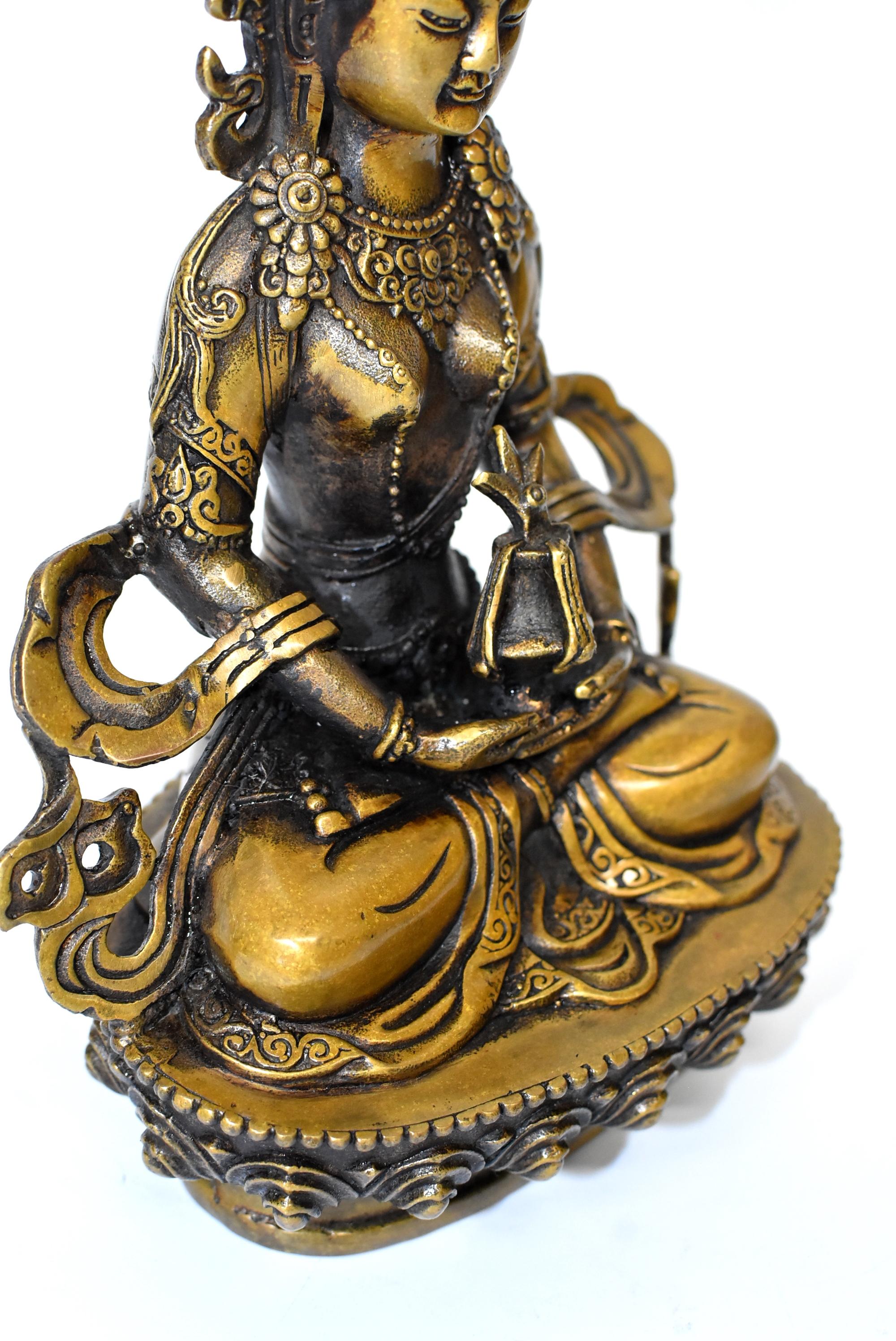 Tibetan Amitayus Buddha In Good Condition For Sale In Somis, CA