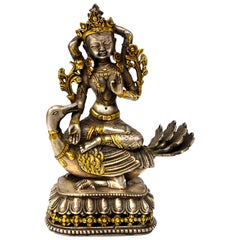 Used Tibetan Tara with Recumbent Goose