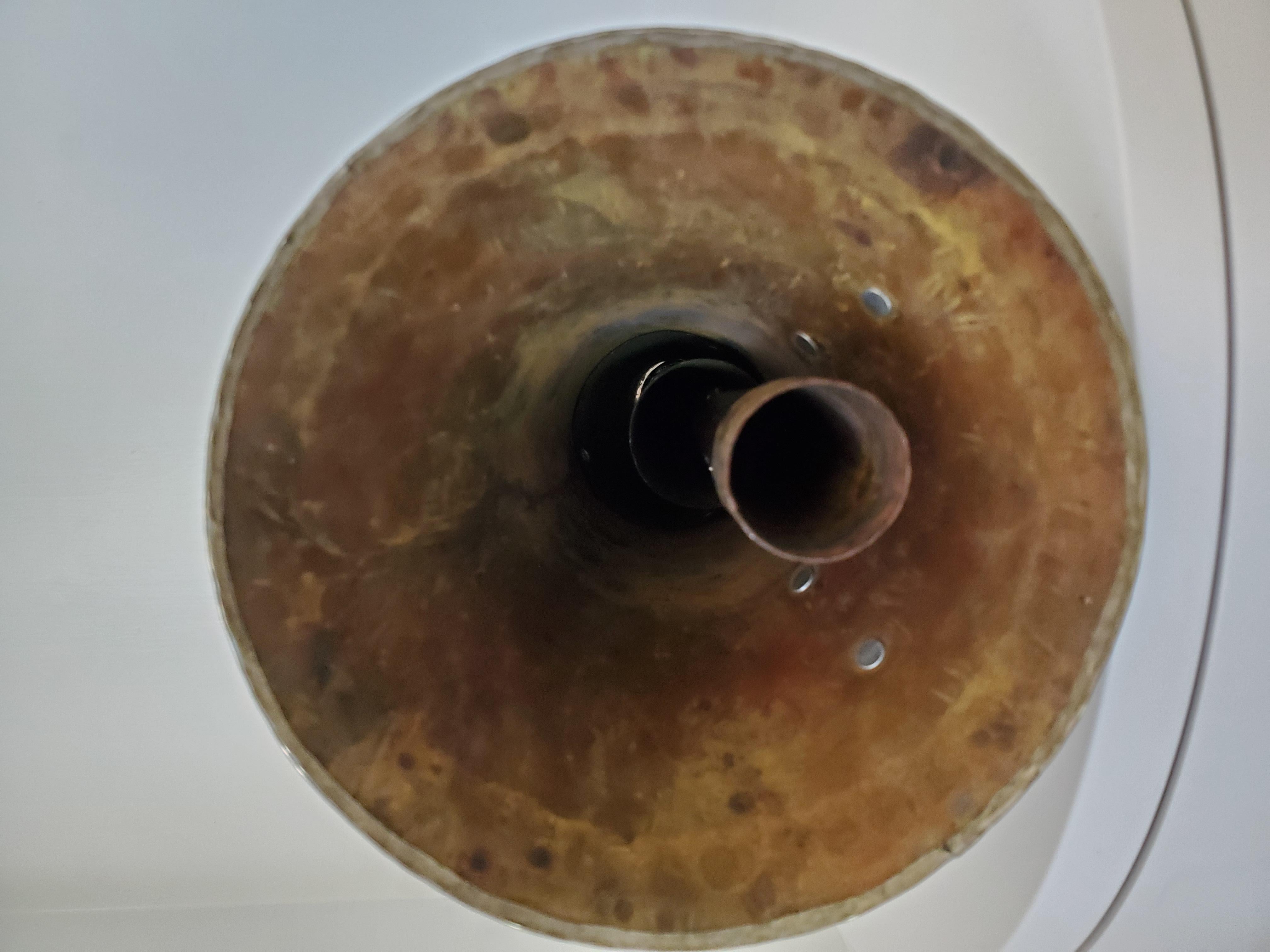 Antikes tibetisches Teleskophorn oder Dungchen aus Messing und Silber im Angebot 4