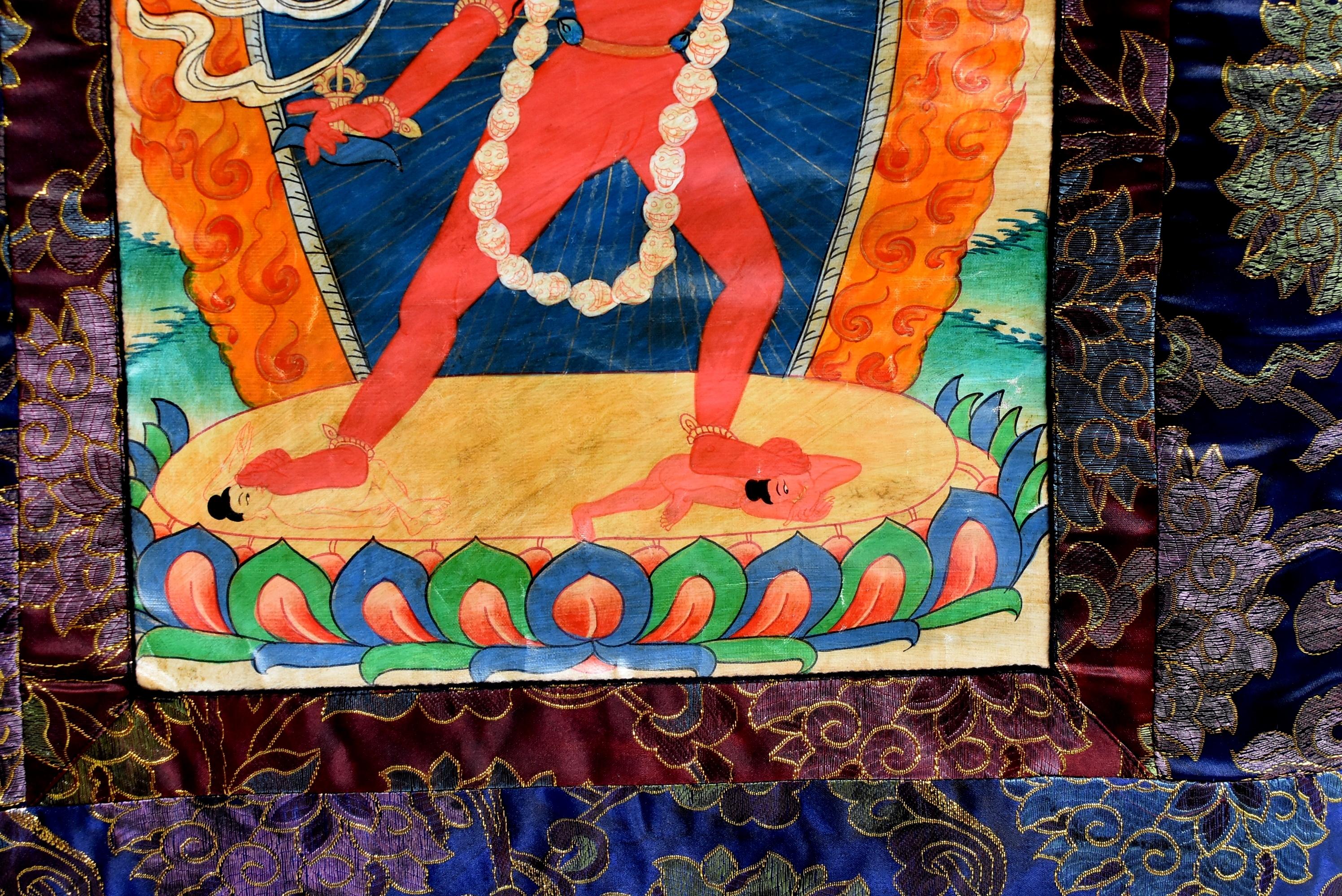 Vintage Tibetan Thangka Goddess Dakinis For Sale 4