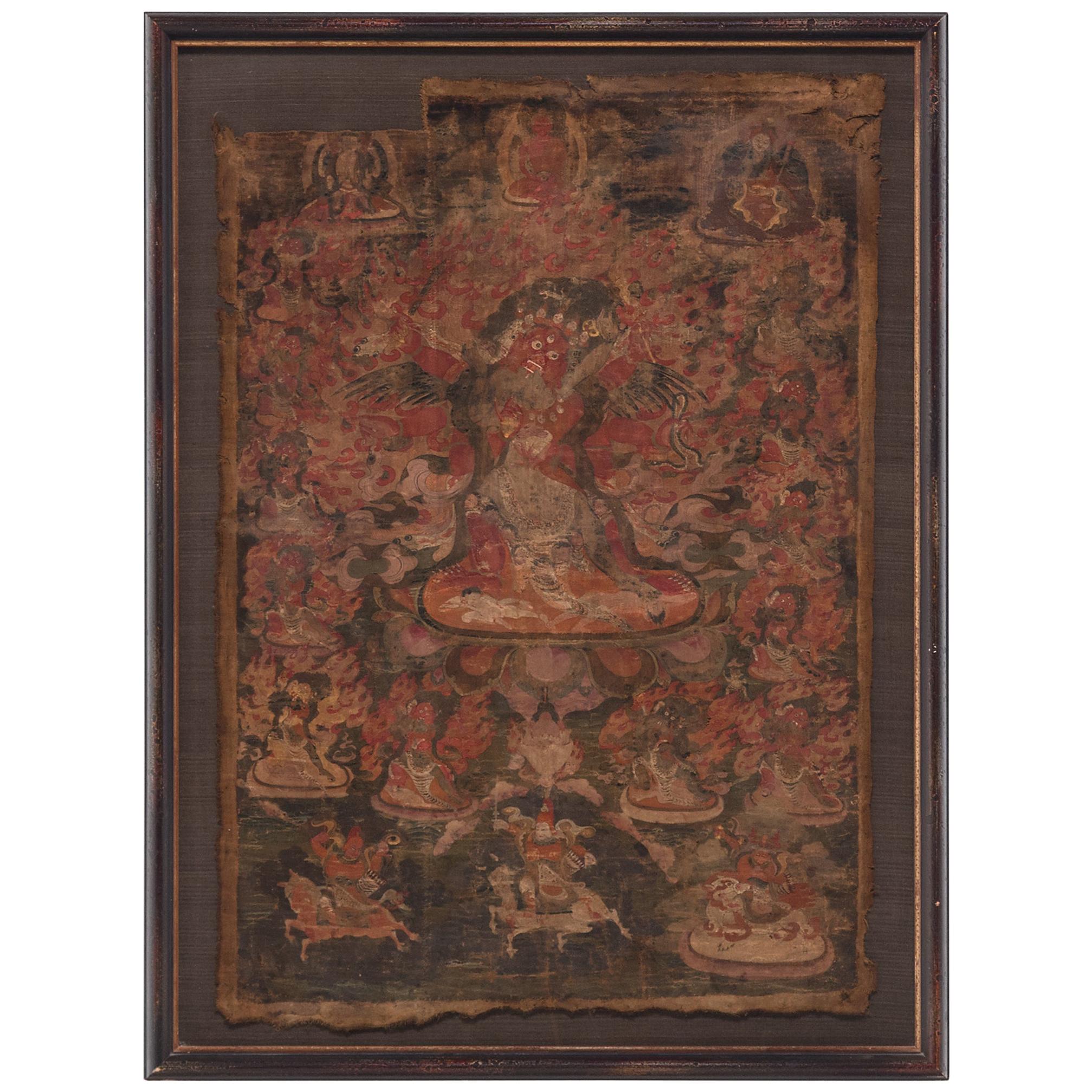 Tibetan Thangka of Hayagriva, circa 1800