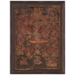 Antique Tibetan Thangka of Hayagriva, circa 1800