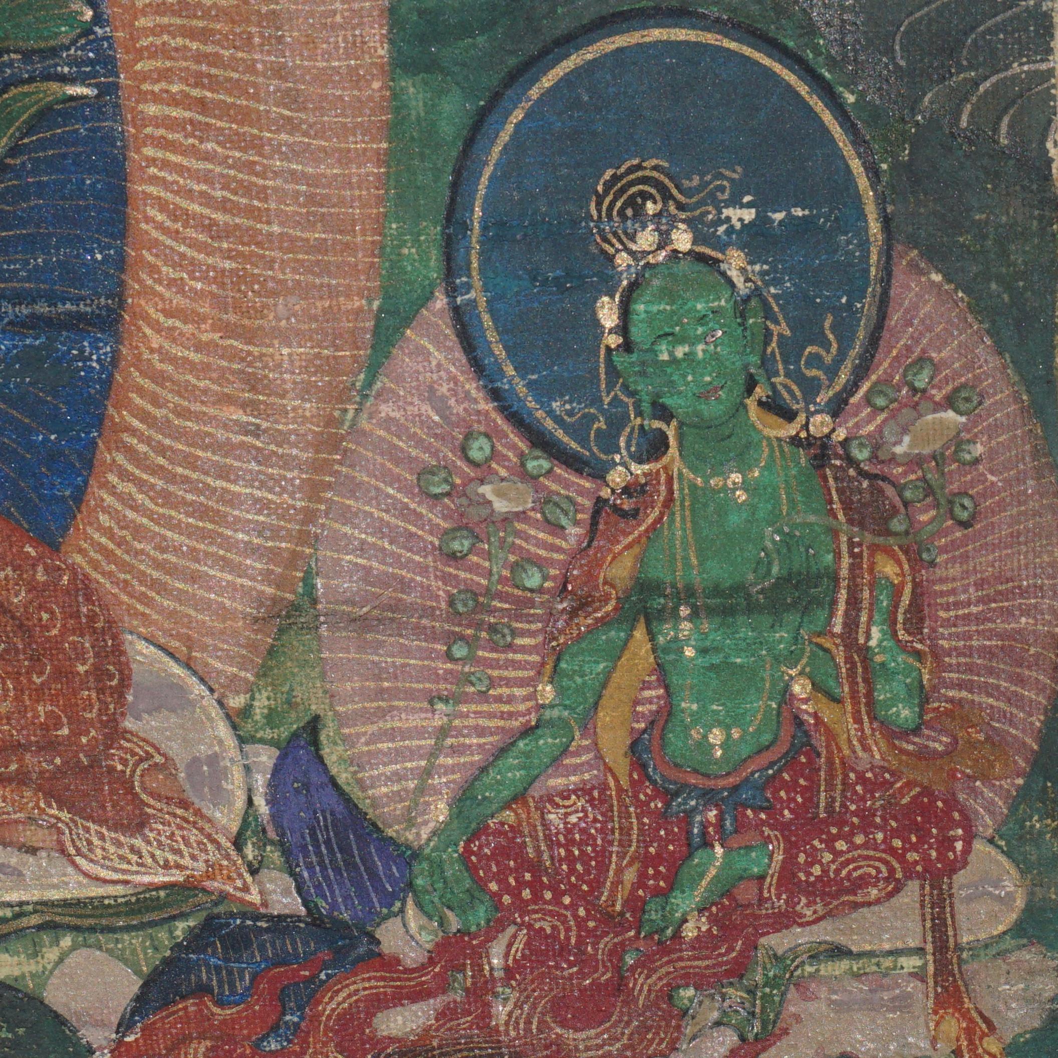 Tibetan Thangka Of Tsongkhapa, 18th Century In Good Condition In Dallas, TX