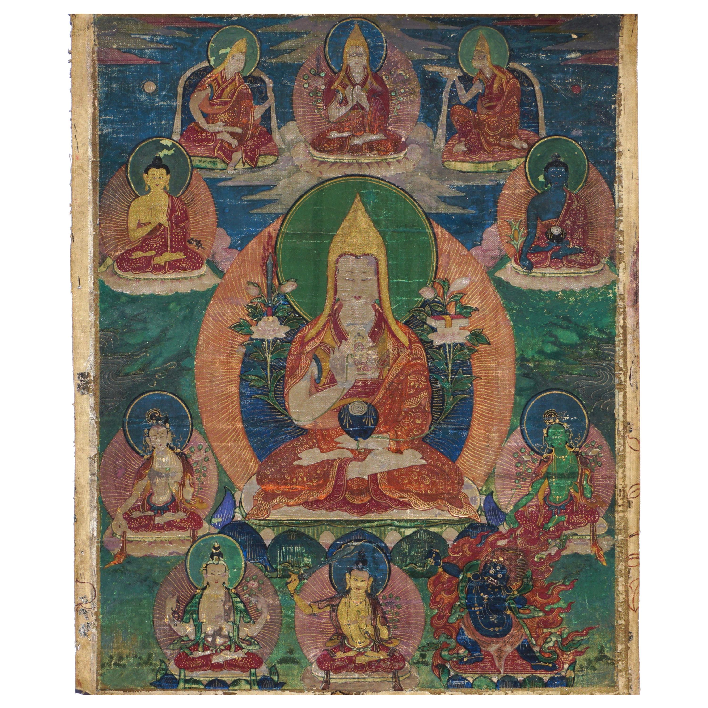 Tibetan Thangka Of Tsongkhapa, 18th Century
