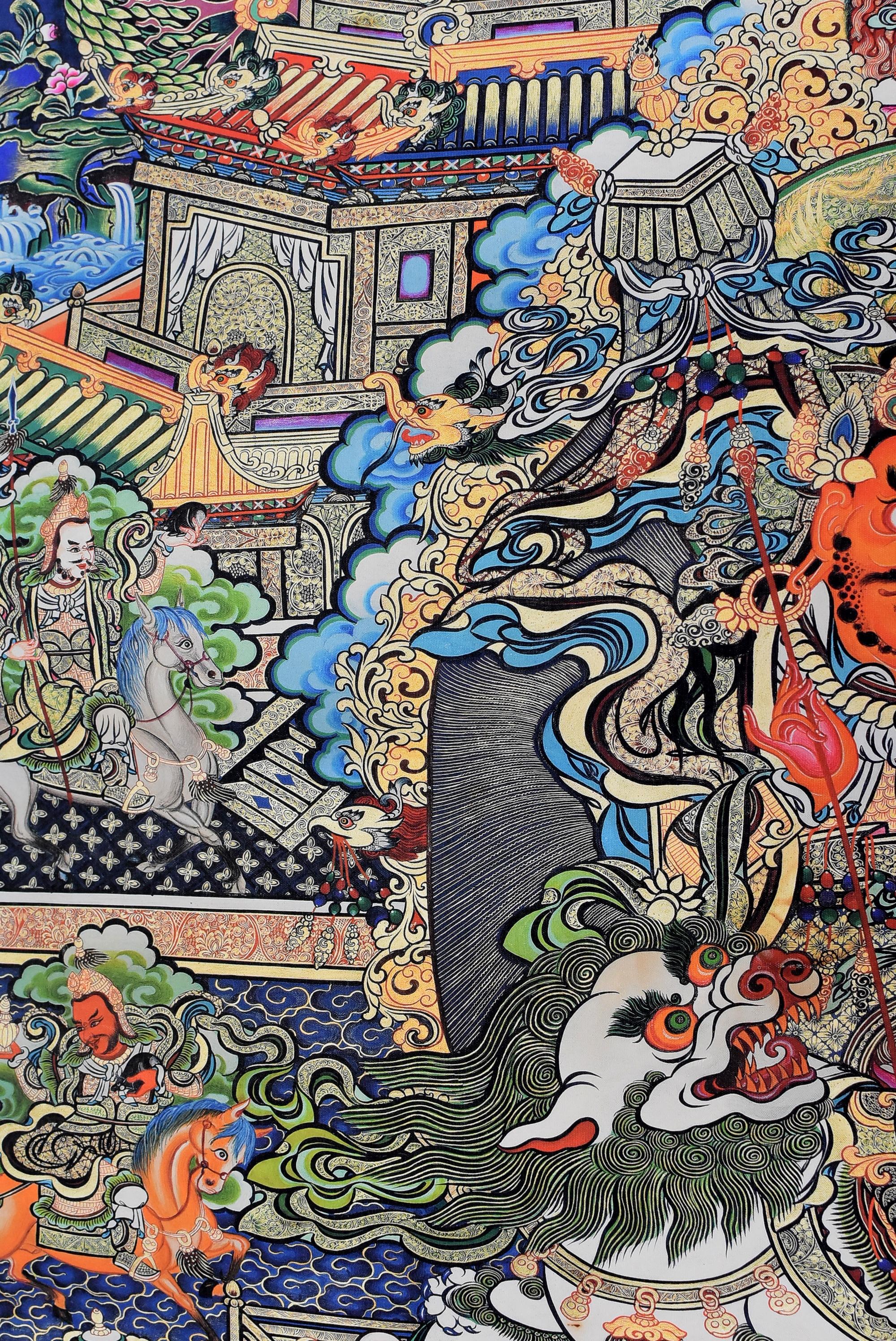 Tibetan Thangka Painting, Dorje Drolo Thanka 7