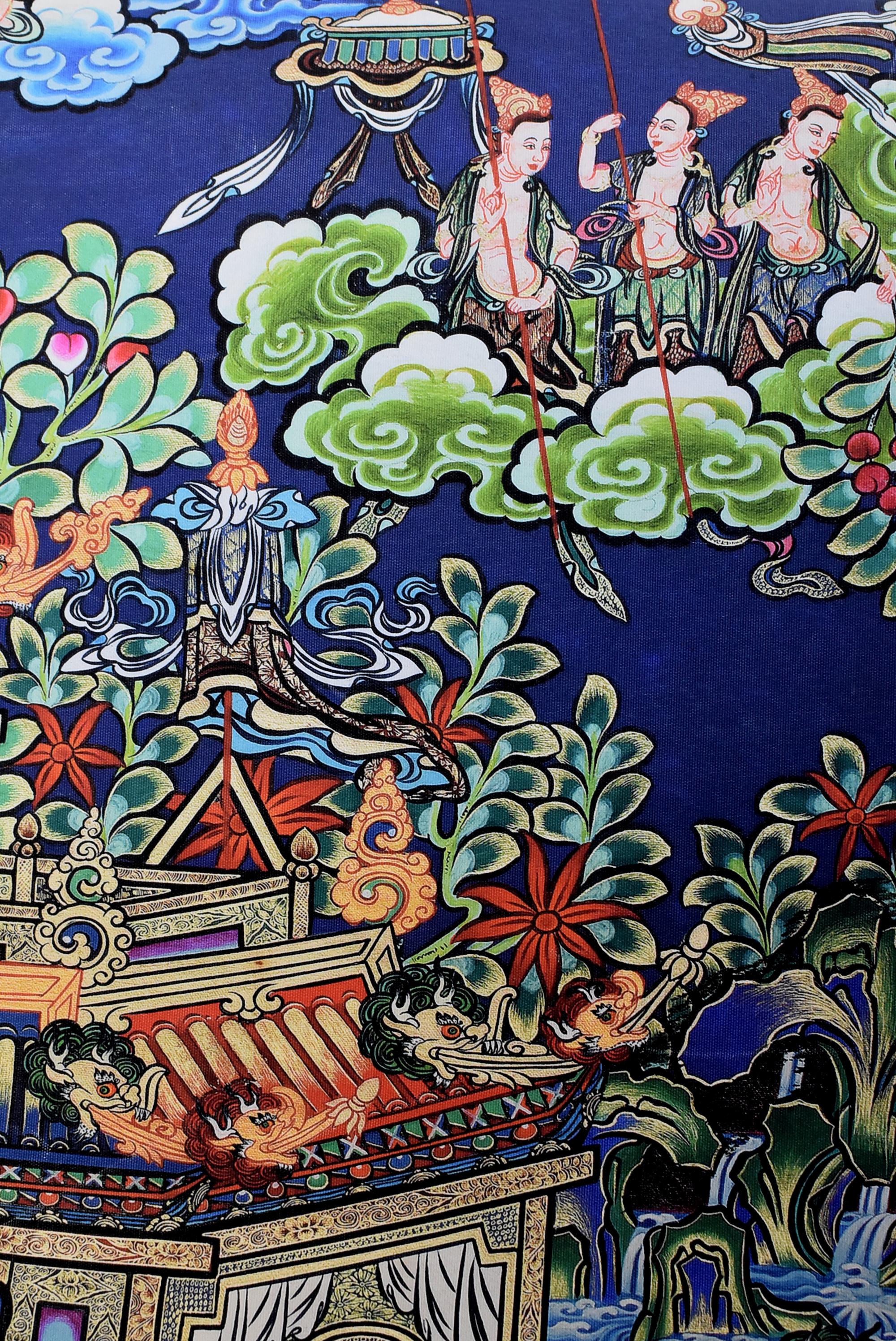 Contemporary Tibetan Thangka Painting, Dorje Drolo Thanka