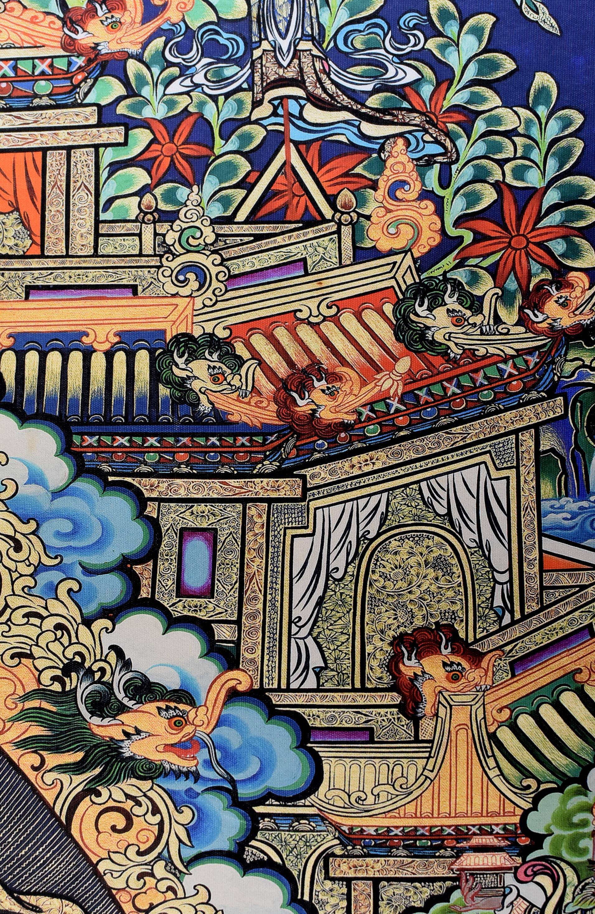 Paper Tibetan Thangka Painting, Dorje Drolo Thanka