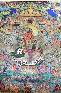 Tibetan Thangka Painting Dorje Drolo, Hand-Painted Thanka