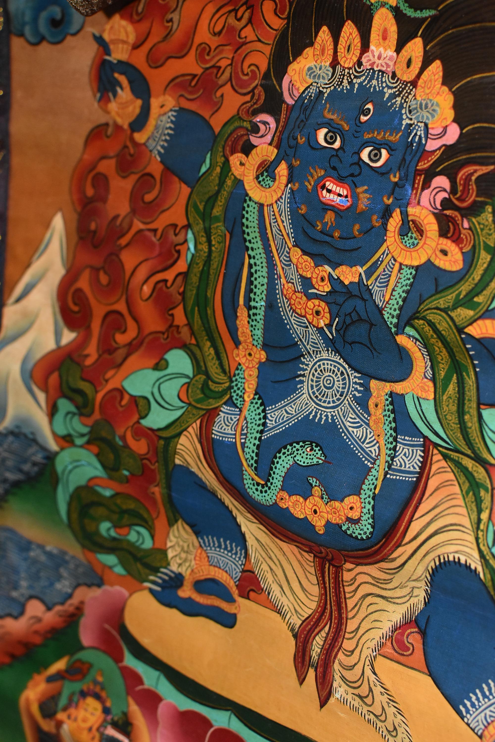 Tibetan Thanka Dorje Drolo, Hand-Painted 8