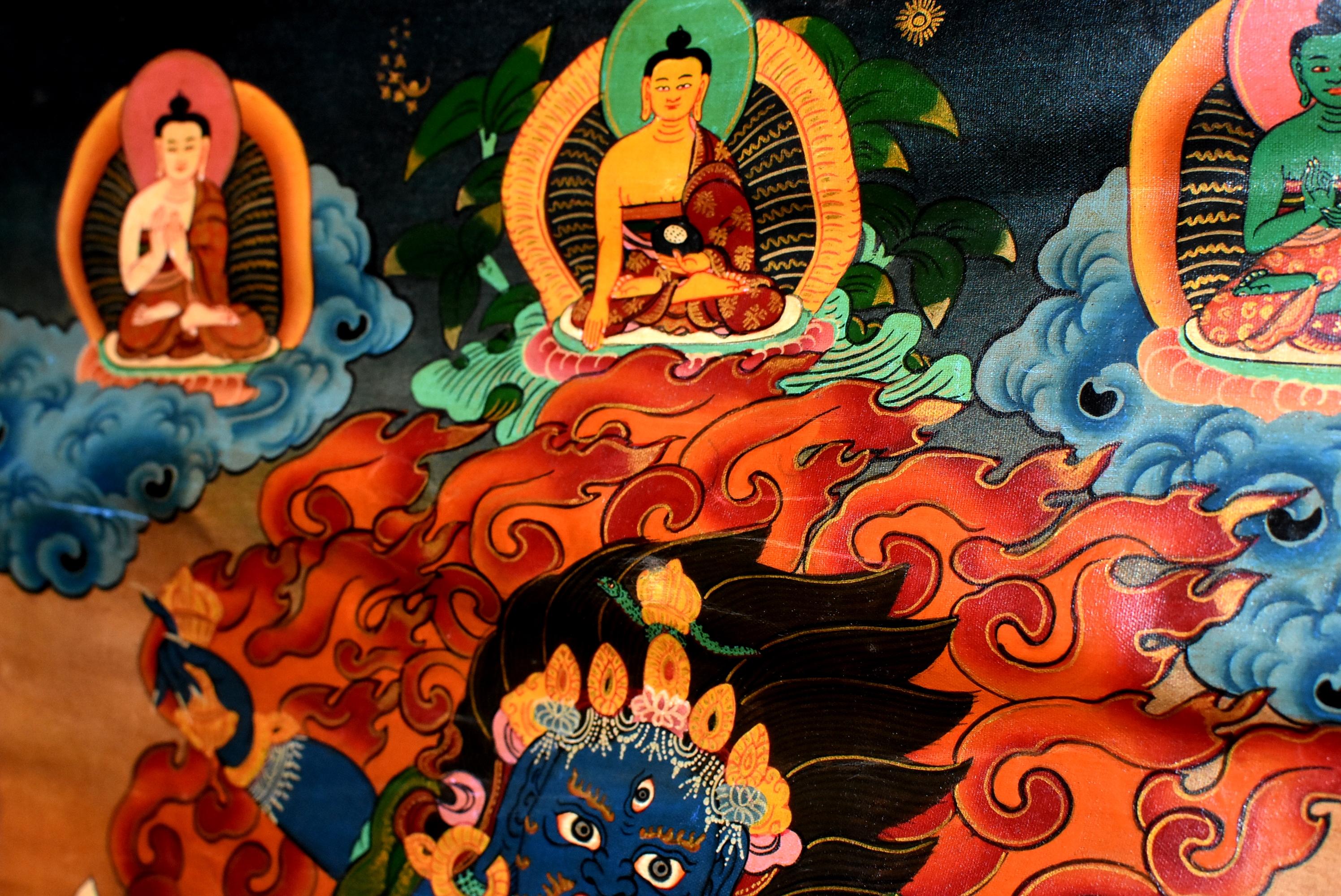 Tibetan Thanka Dorje Drolo, Hand-Painted 11